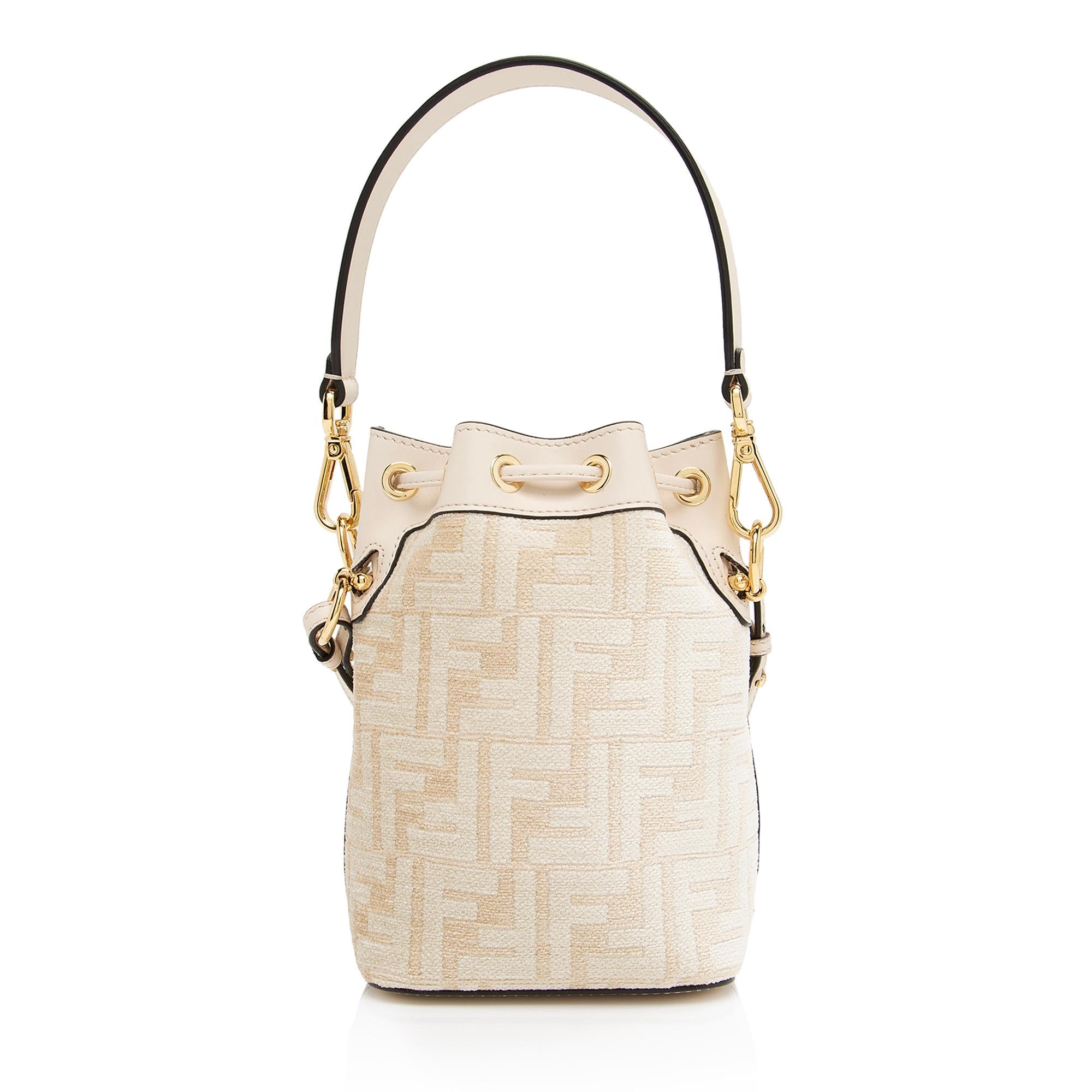 Fendi FF Tapestry Mon Tresor Mini Bucket Bag (SHF-GhSmGT)
