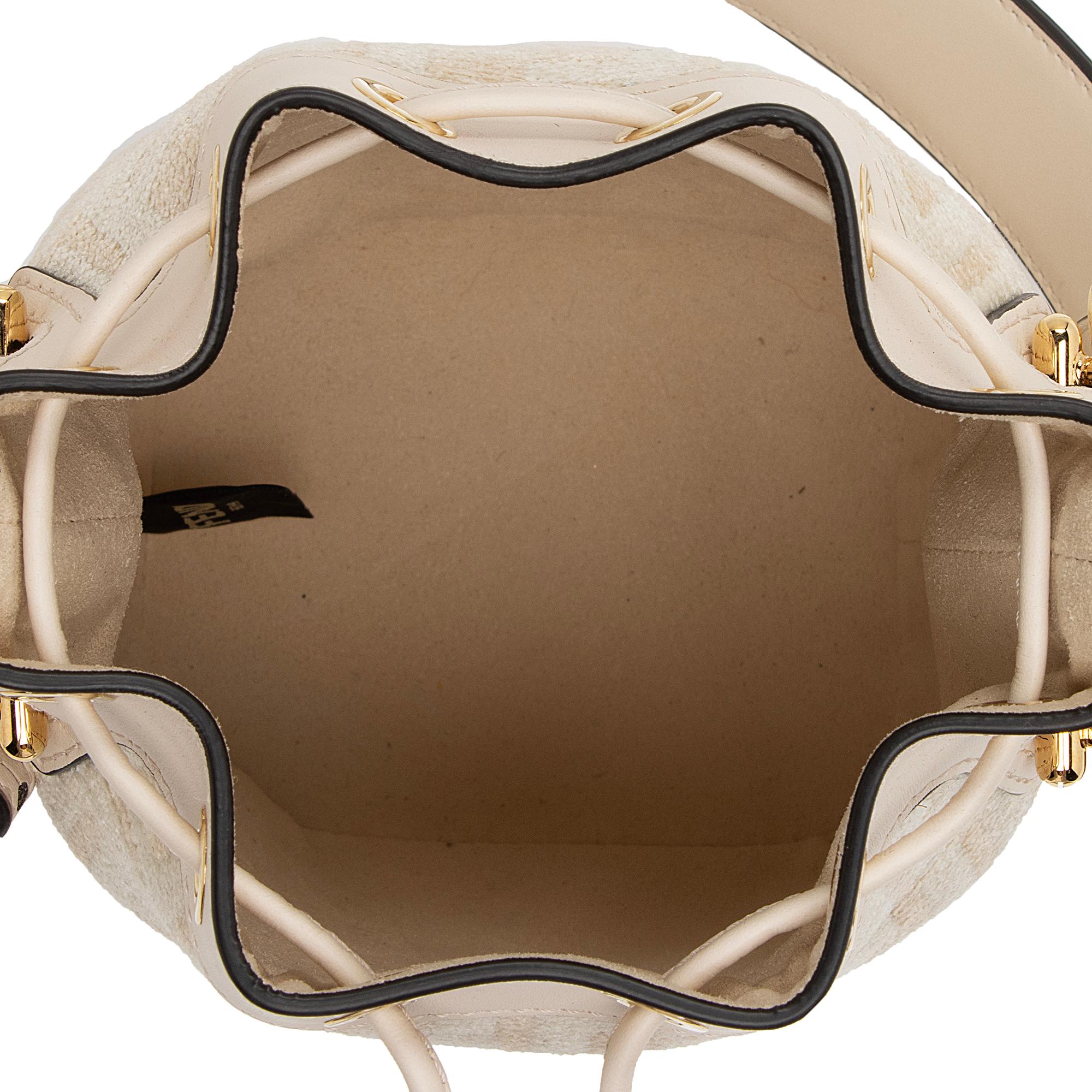 Fendi FF Tapestry Mon Tresor Mini Bucket Bag (SHF-GhSmGT)