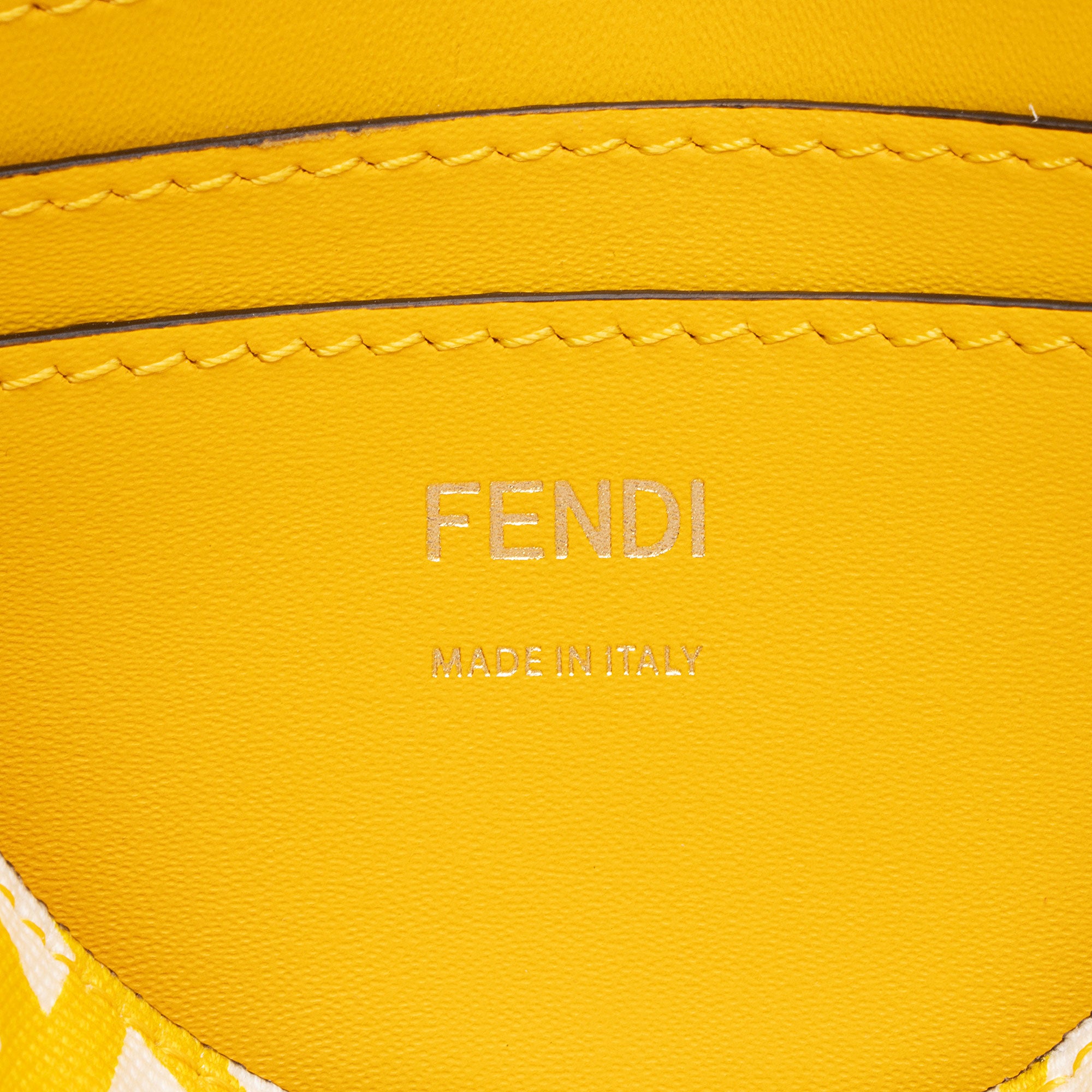 Fendi x Sara Coleman Leather FF Vertigo 1997 Baguette Mini Shoulder Bag