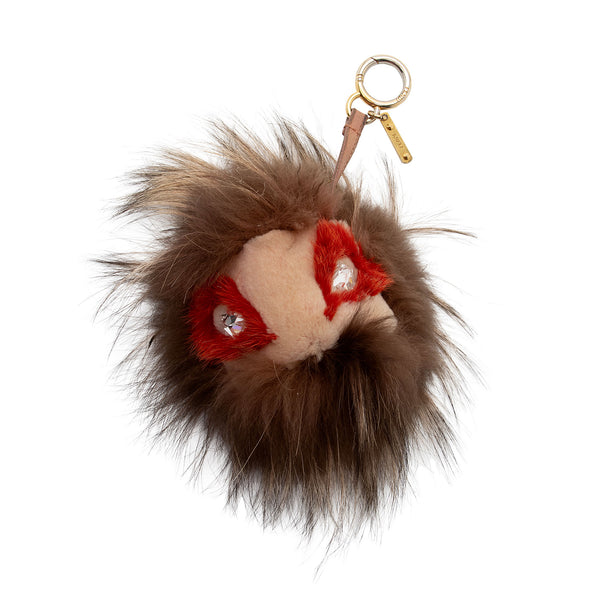 Fendi Fox Fur Monster Fur Yang Bag Charm (SHF-uRrvkZ)