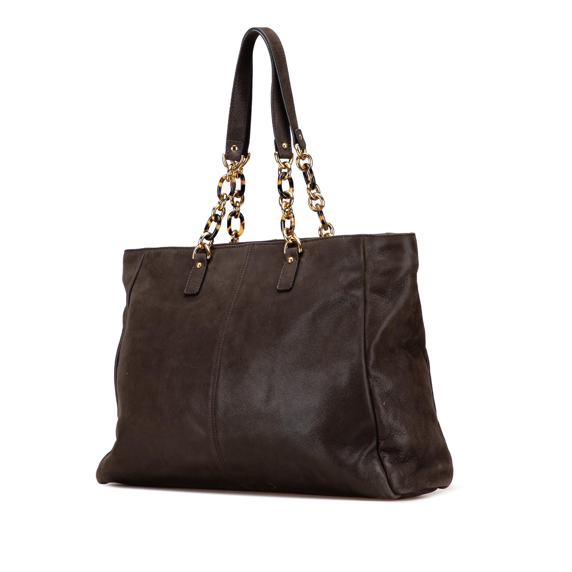 Fendi Iridescent Leather Chain Tote