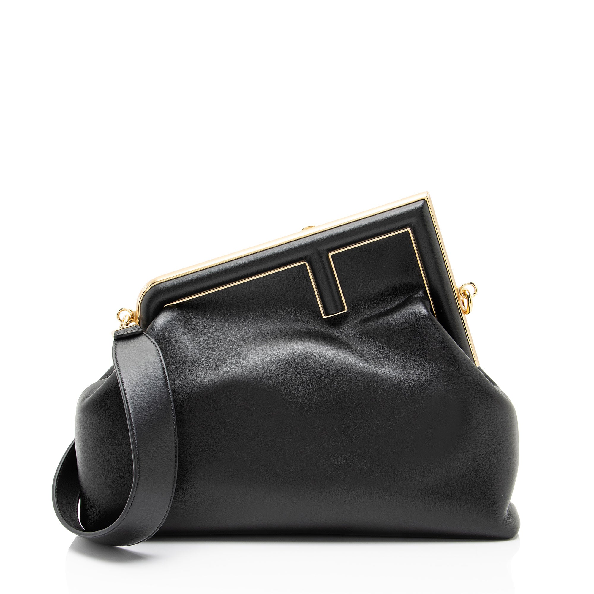 Fendi Lambskin Fendi First Medium Shoulder Bag