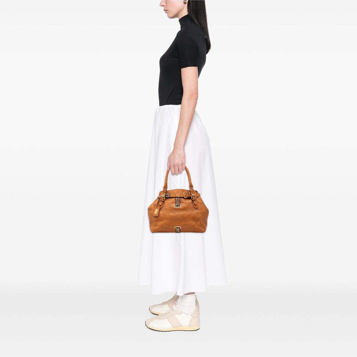 Fendi Large Leather Selleria Villa Borghese Tote