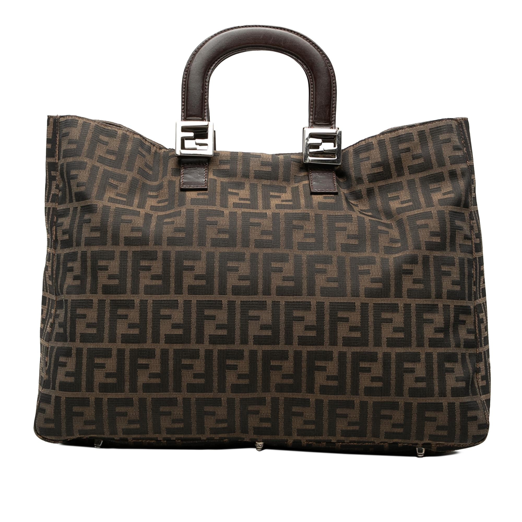 Fendi Large Zucca Canvas Twins Tote