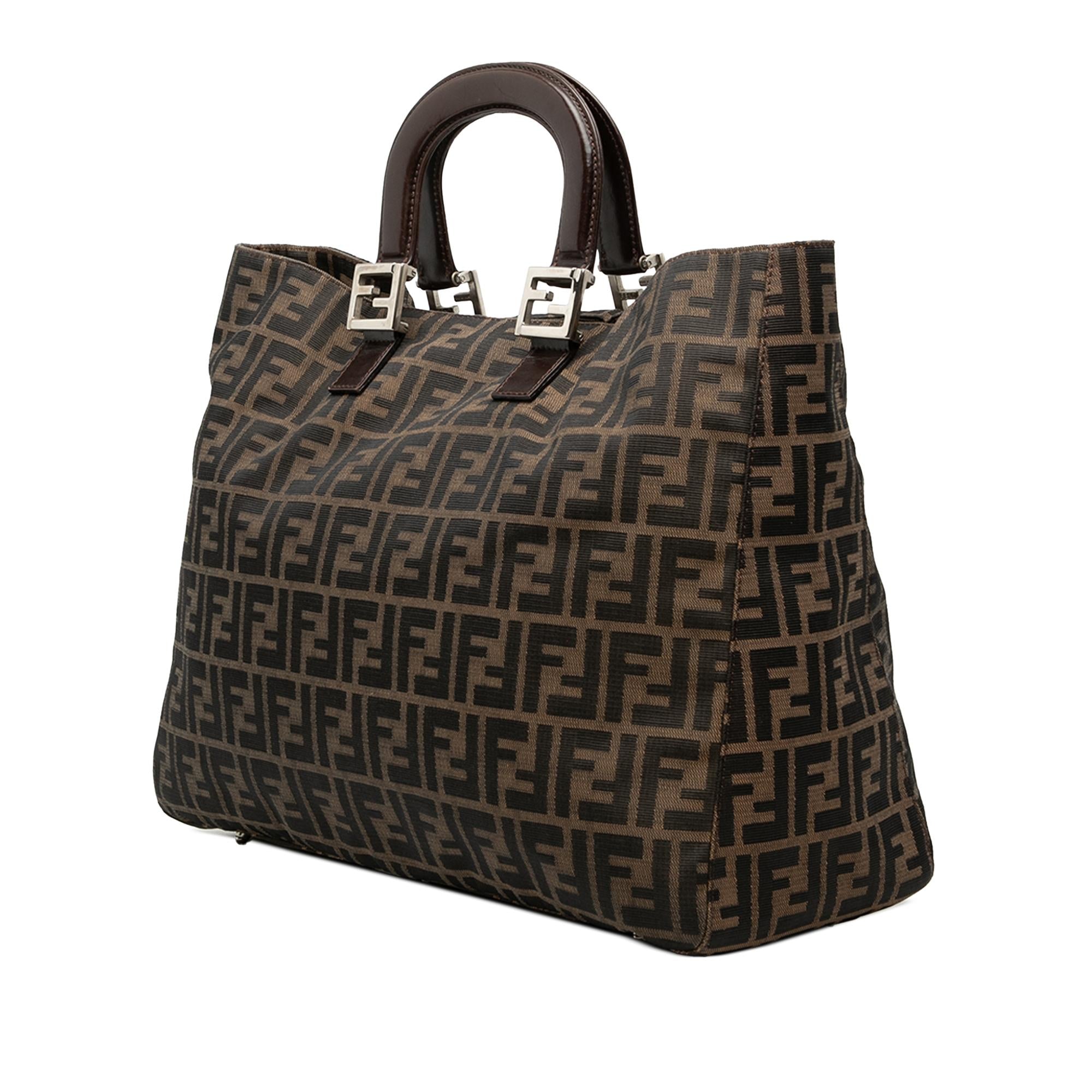 Fendi Large Zucca Canvas Twins Tote