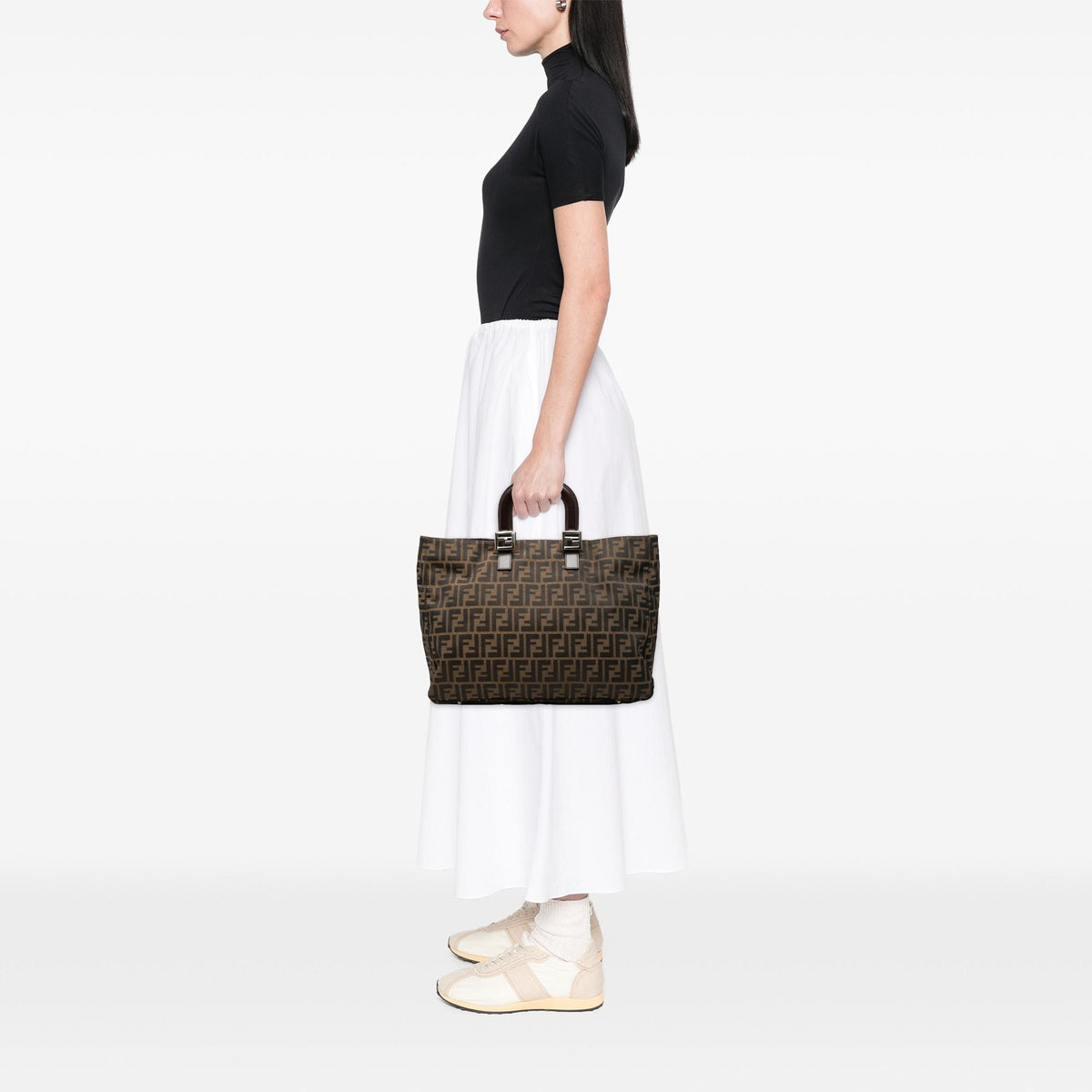 Fendi Large Zucca Canvas Twins Tote