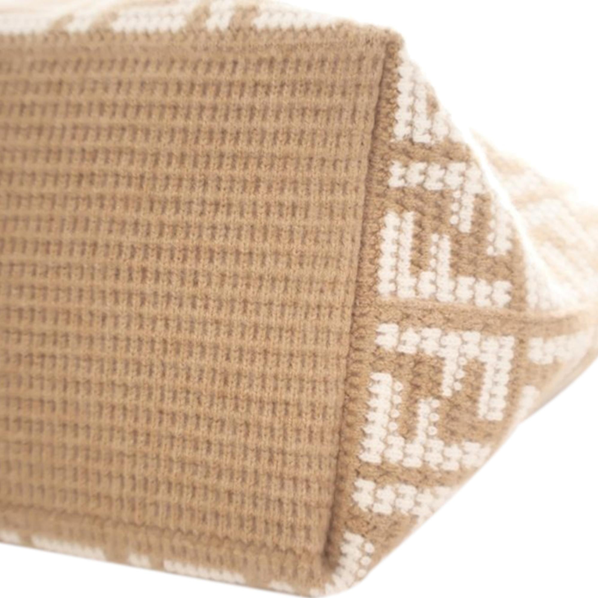 Fendi Large Zucca Cashmere Shopper Tote (SHG-eInhrd)