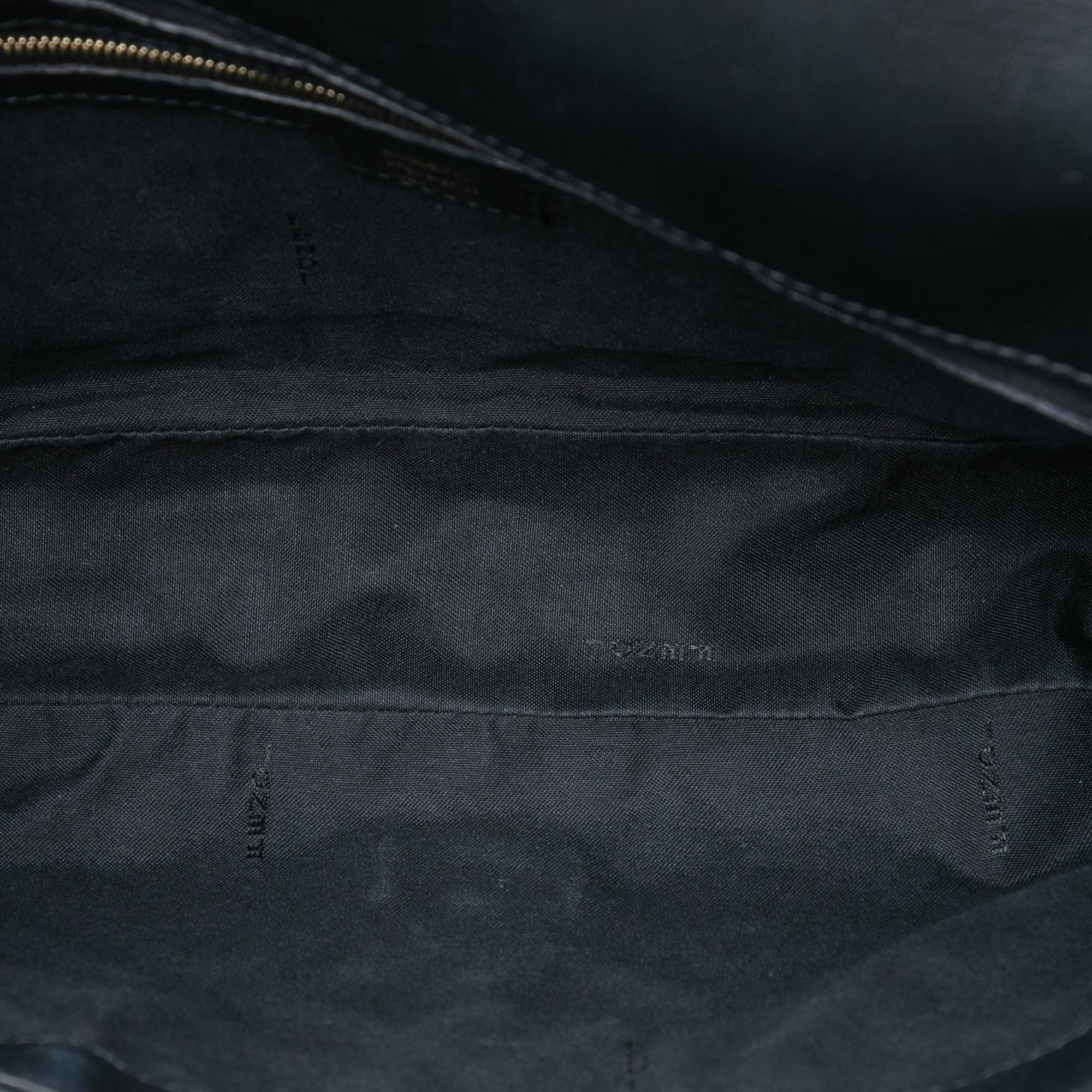 Fendi Large Zucca Embossed Leather Baguette Satchel
