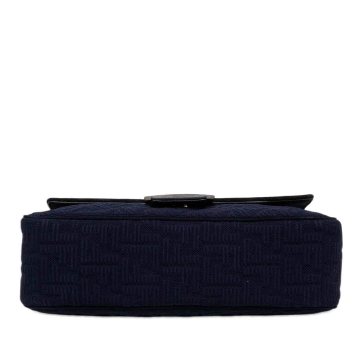 Fendi Large Zucca Embossed Technical Fabric Chain Midi Baguette