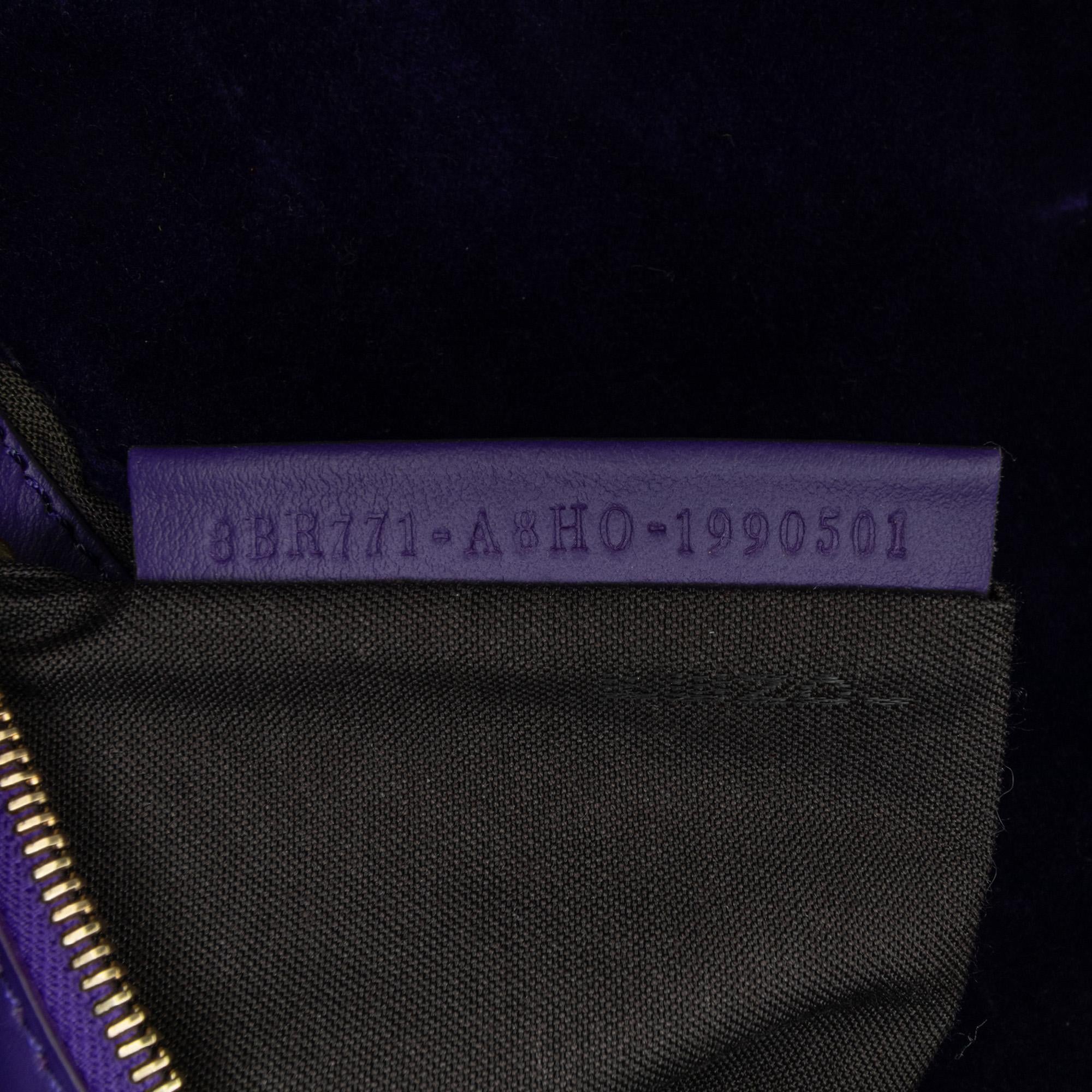 Fendi Large Zucca Embossed Velvet Baguette Satchel