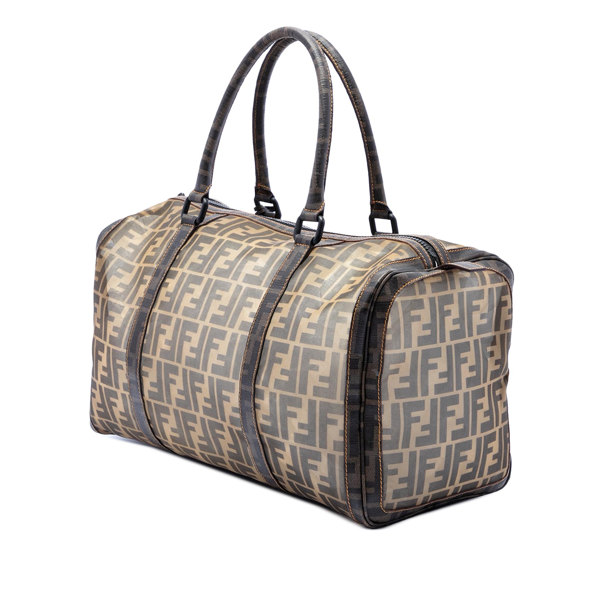 Fendi Large Zucca Mesh Boston Bag