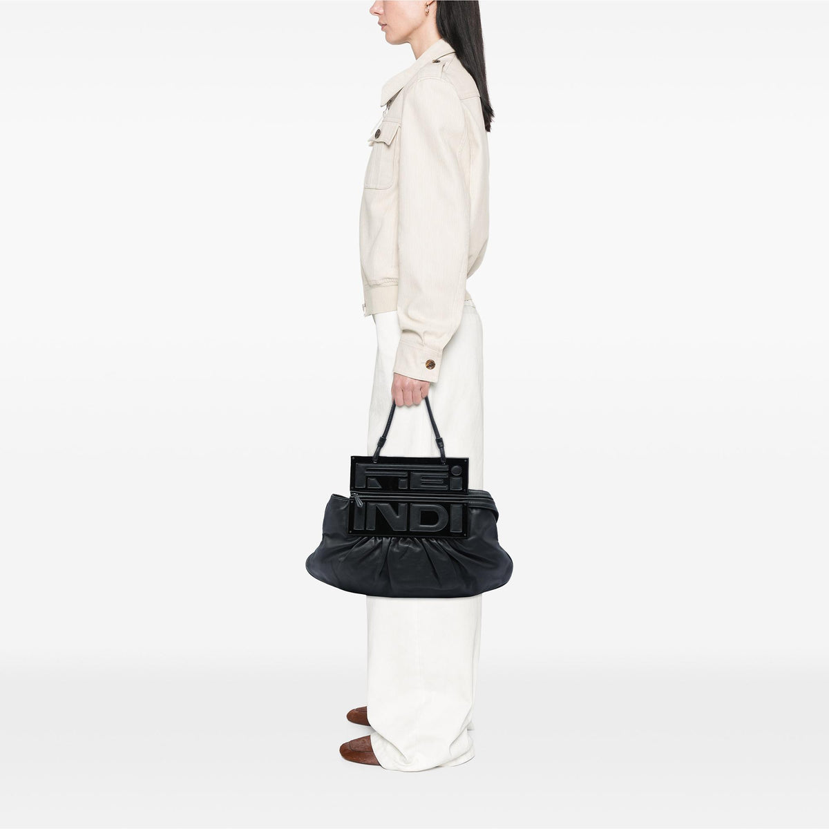 Fendi Leather Convertible To You Tote