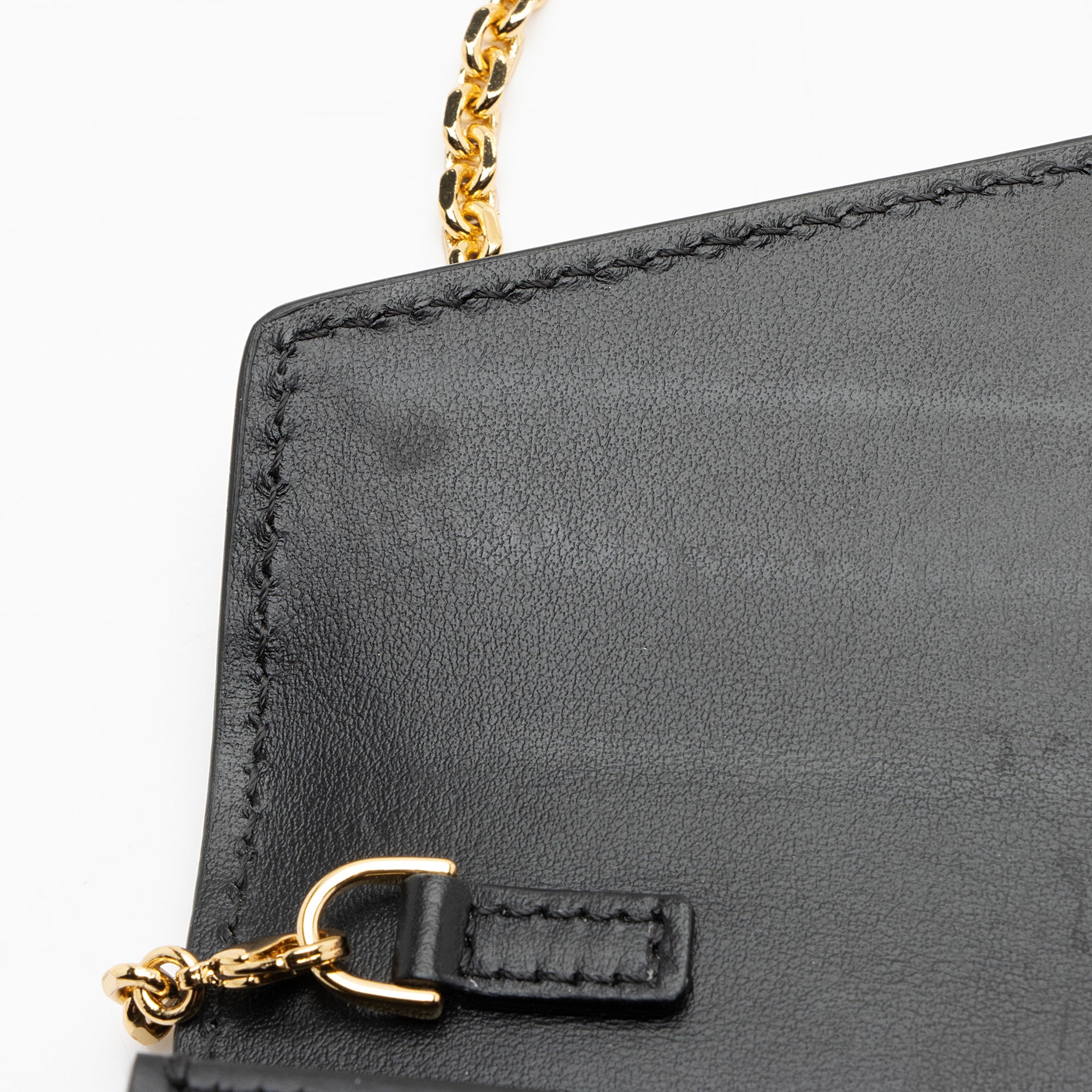 Fendi Leather FF Diamonds Continental Wallet on Chain