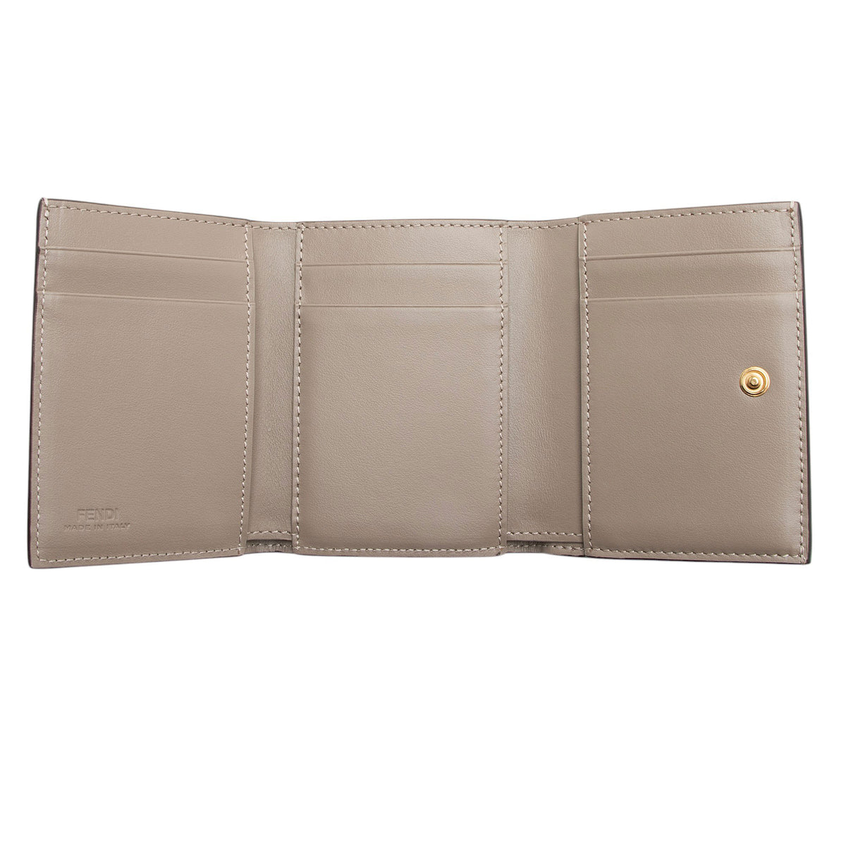 Fendi Leather FF Diamonds Trifold Wallet