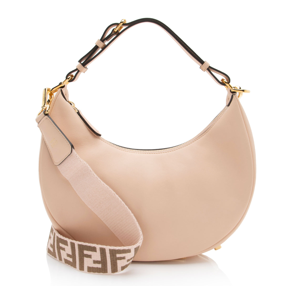 Fendi Leather Fendigraphy Small Hobo