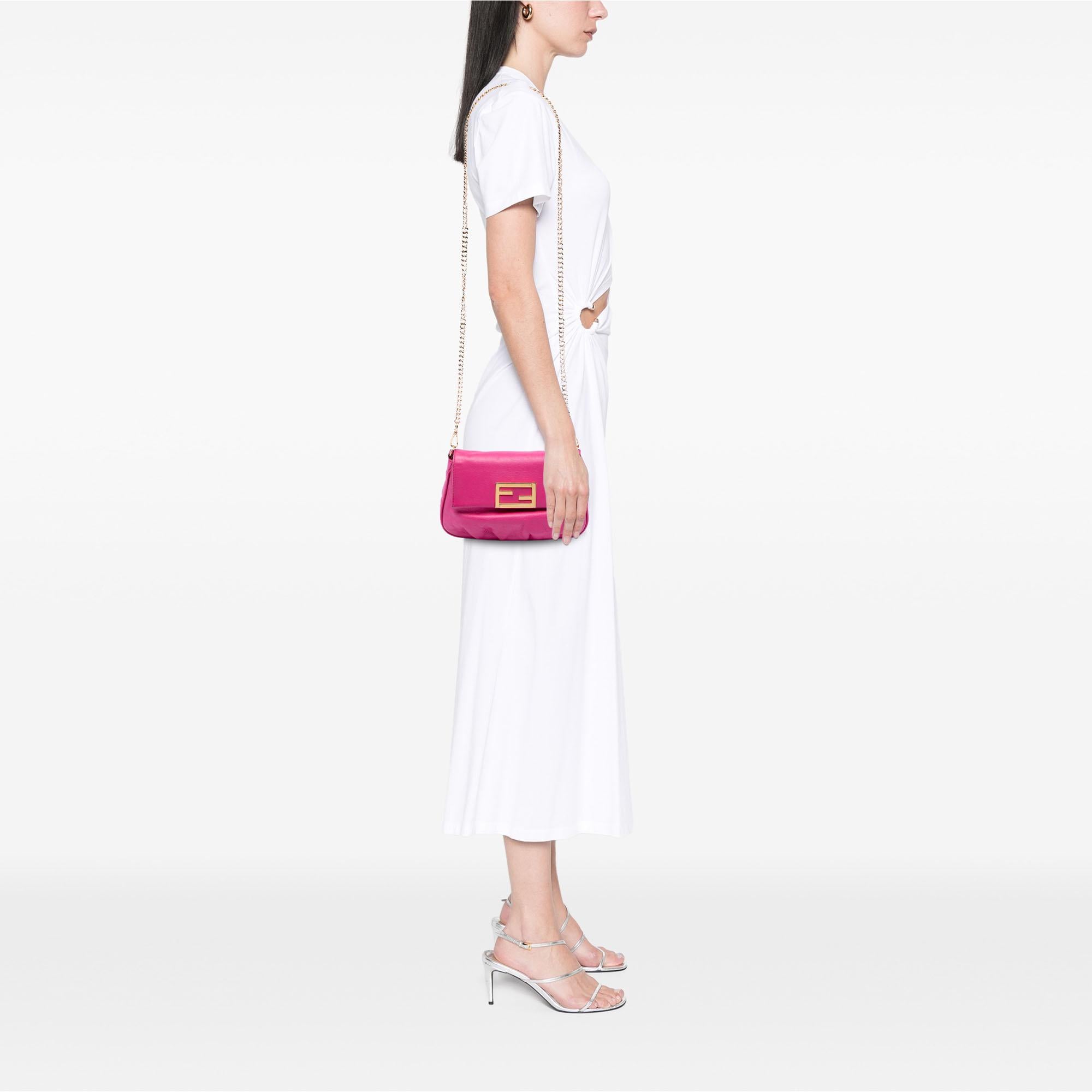 Fendi Leather Fendista Pochette Crossbody
