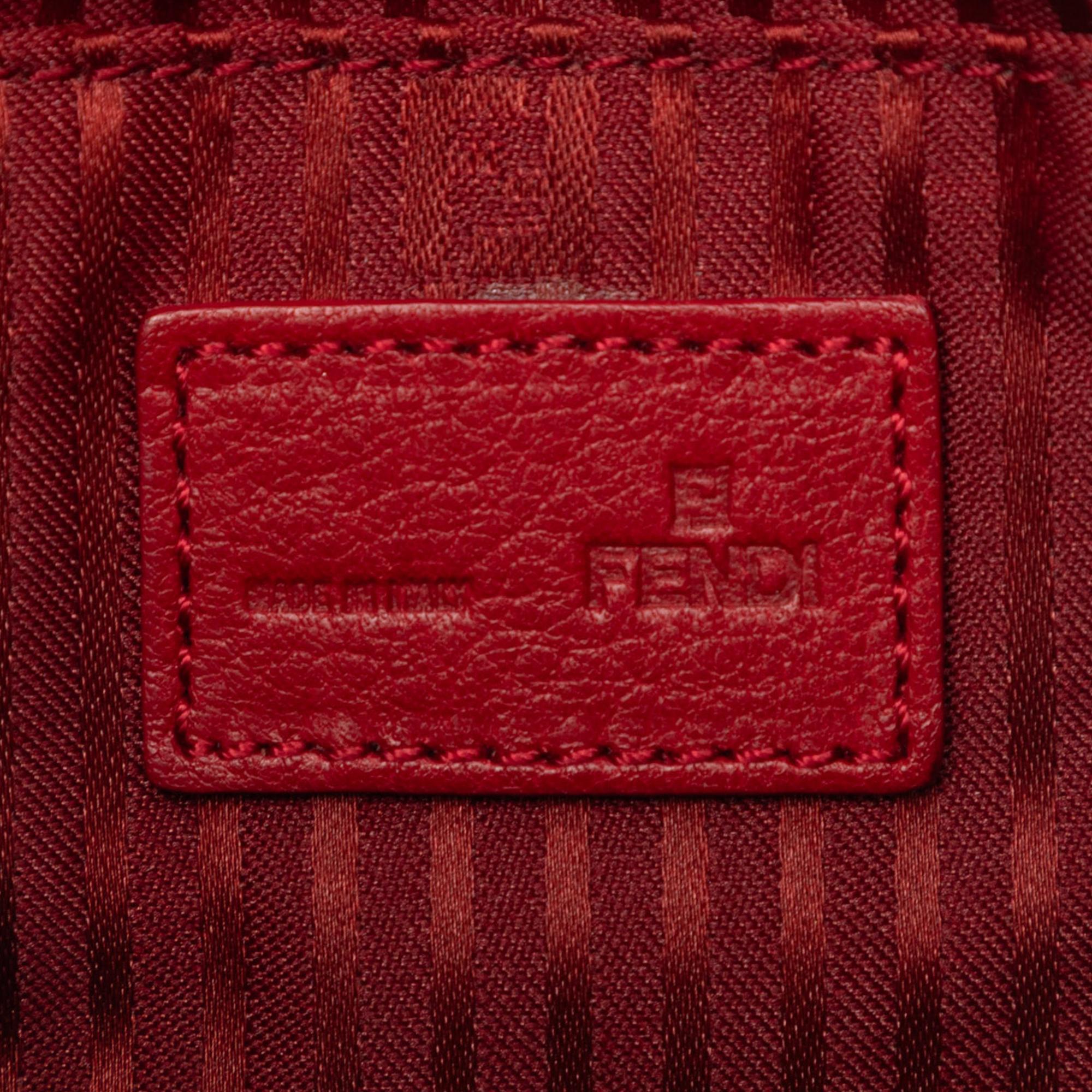 Fendi Leather Fendista Pochette Crossbody