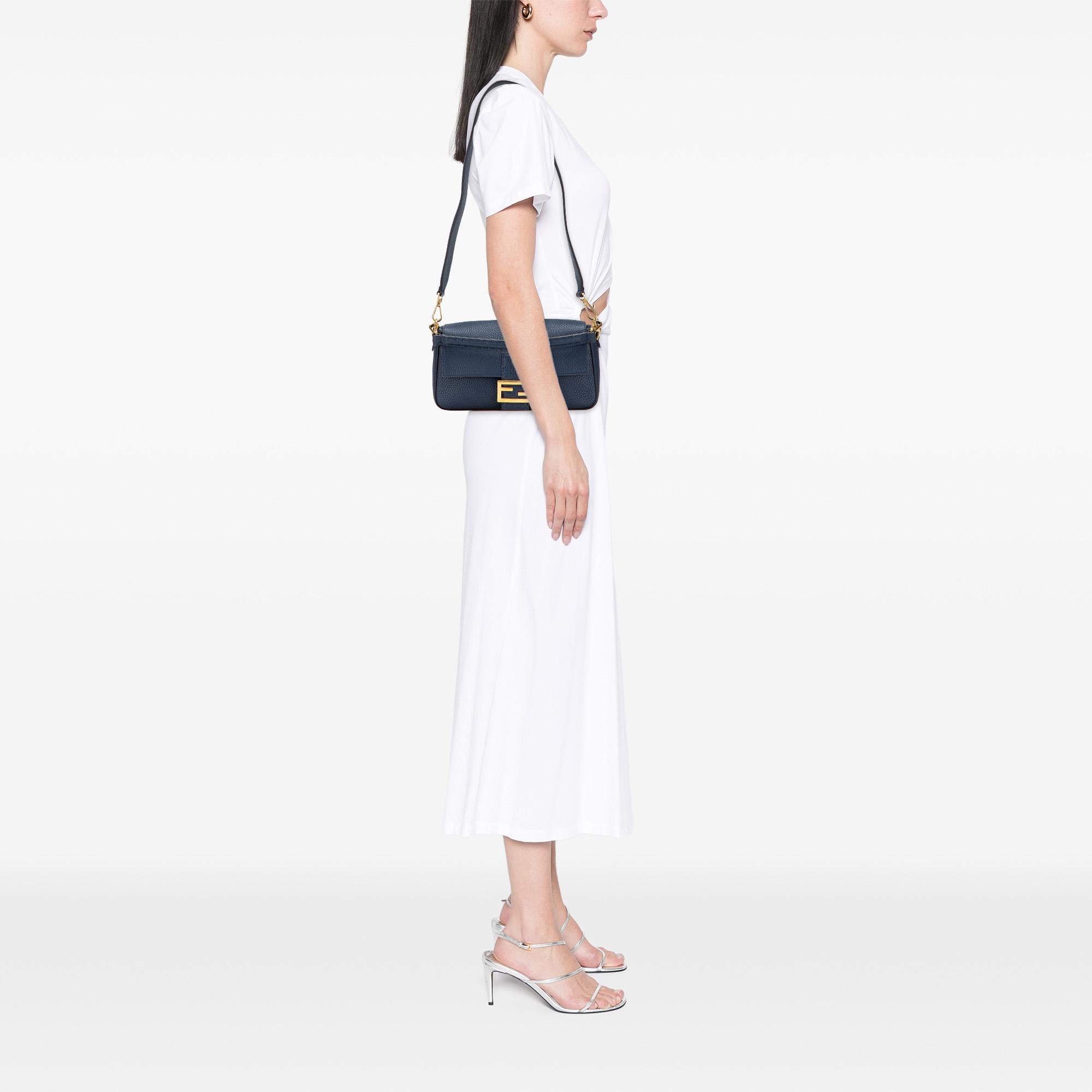 Fendi Leather Selleria Baguette Satchel