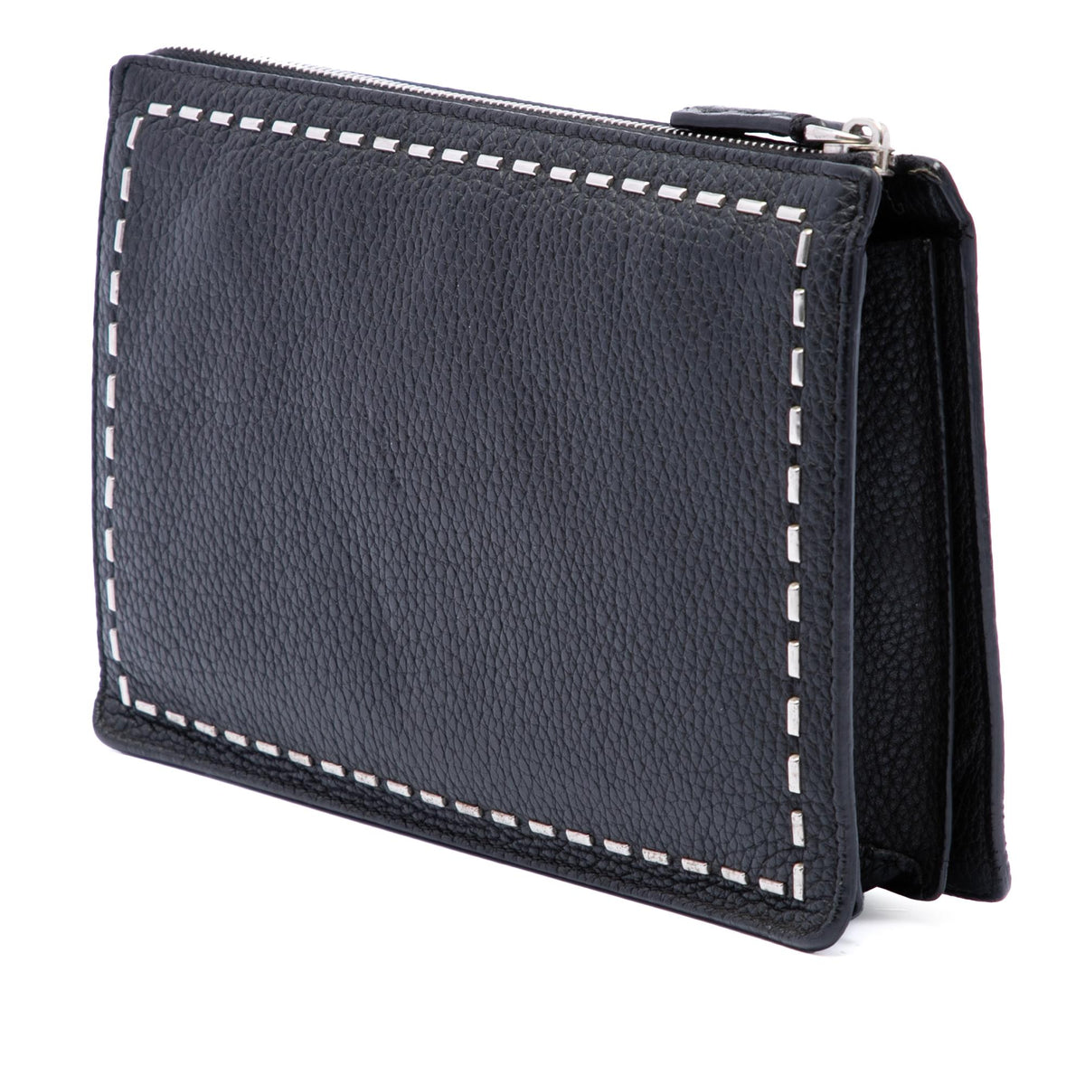 Fendi Leather Selleria Clutch