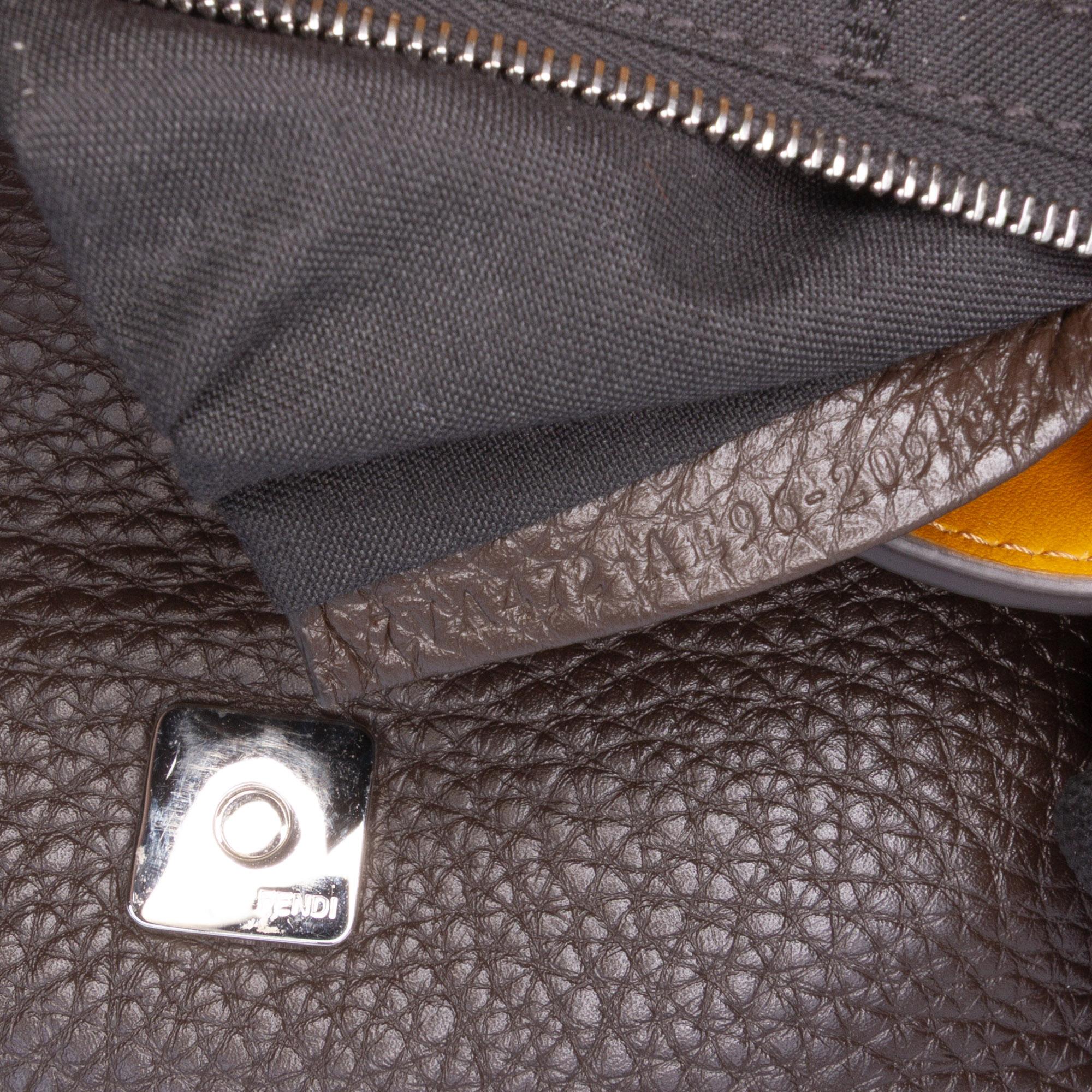 Fendi Leather Selleria Convertible Baguette Satchel