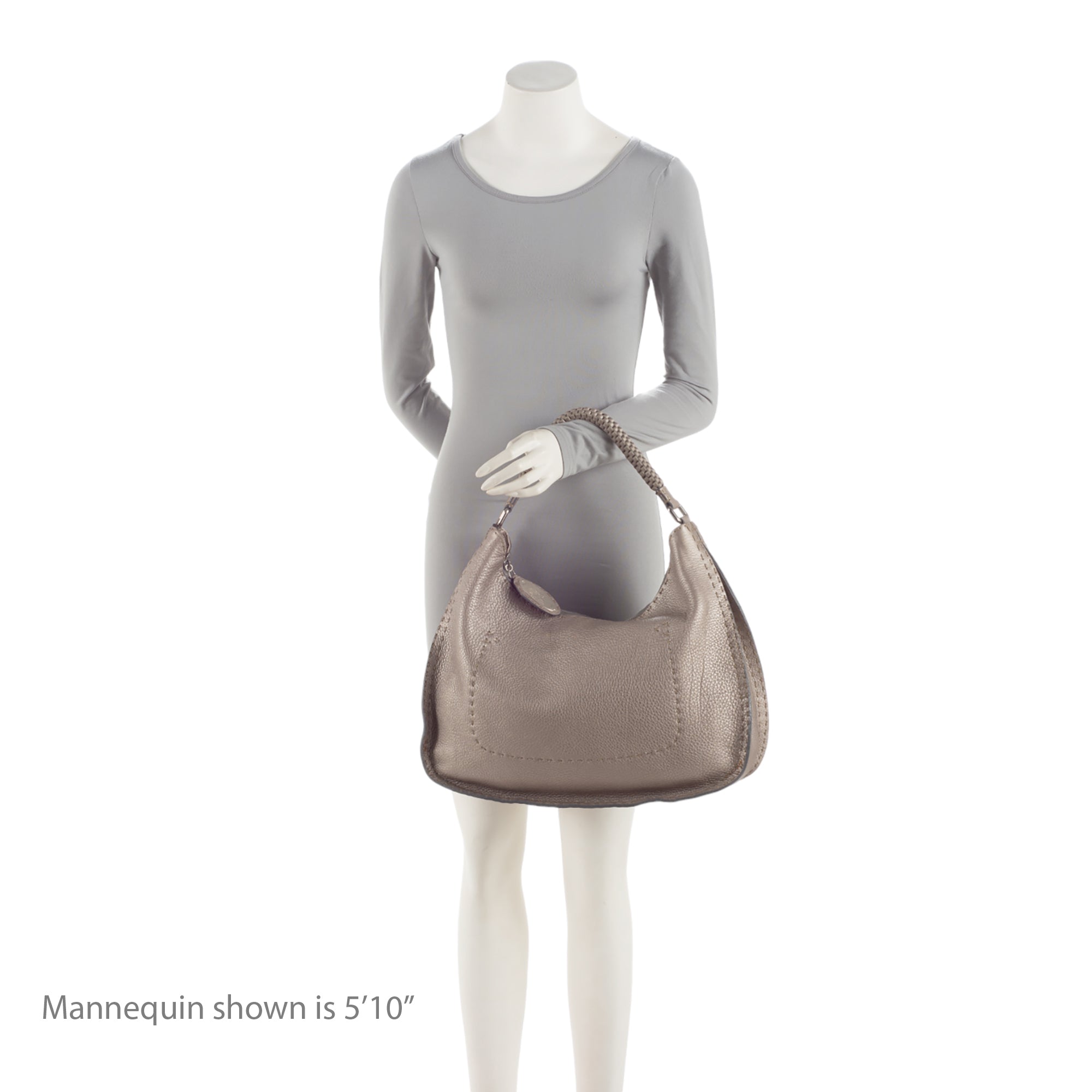 Fendi Leather Selleria Hobo (SHF-HKCQsO)