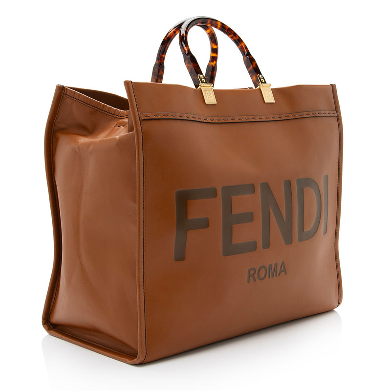 Fendi Leather Sunshine Large Shopper Tote (SHF-H9Z314)