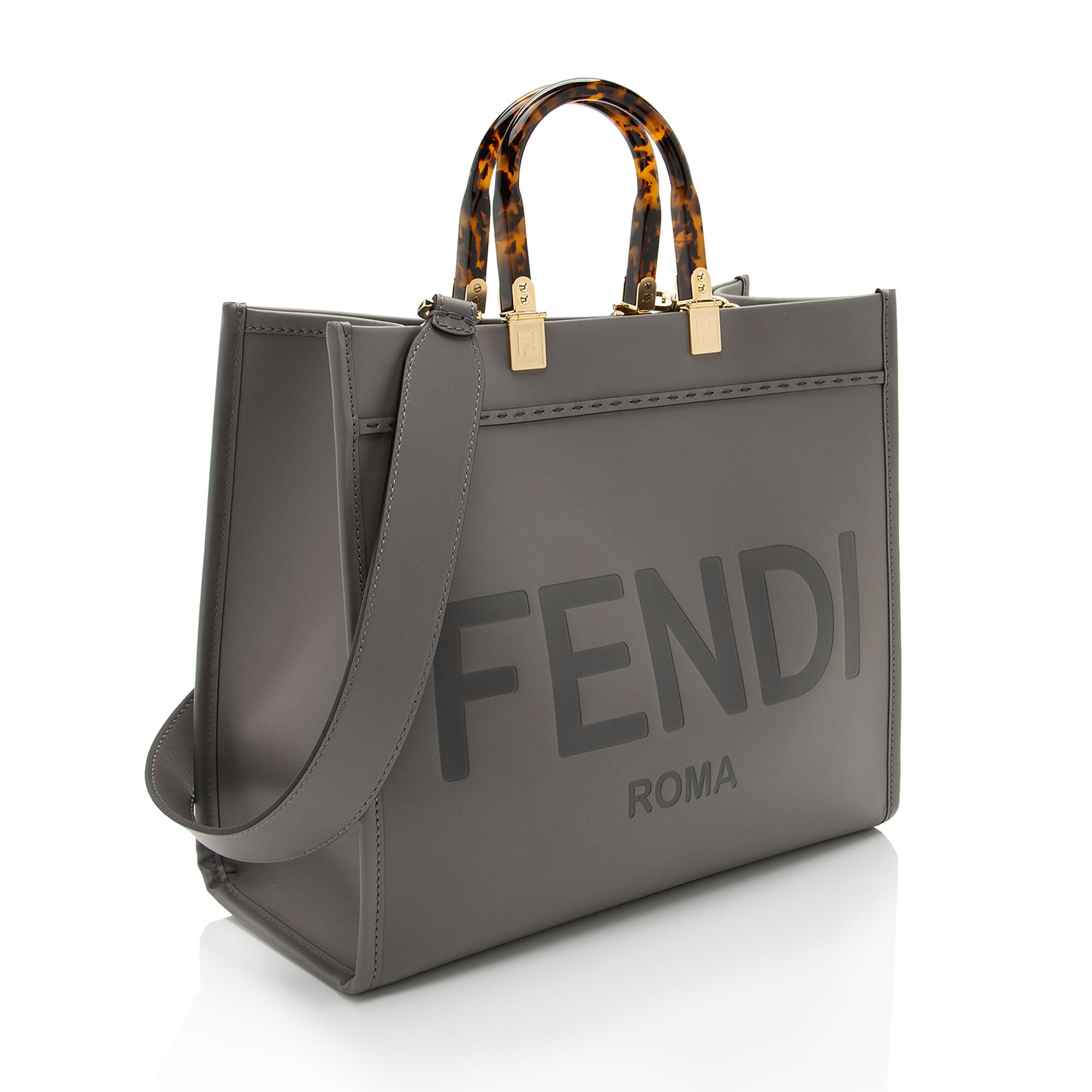 Fendi Leather Sunshine Medium Shopper Tote (SHF-55mLoH)