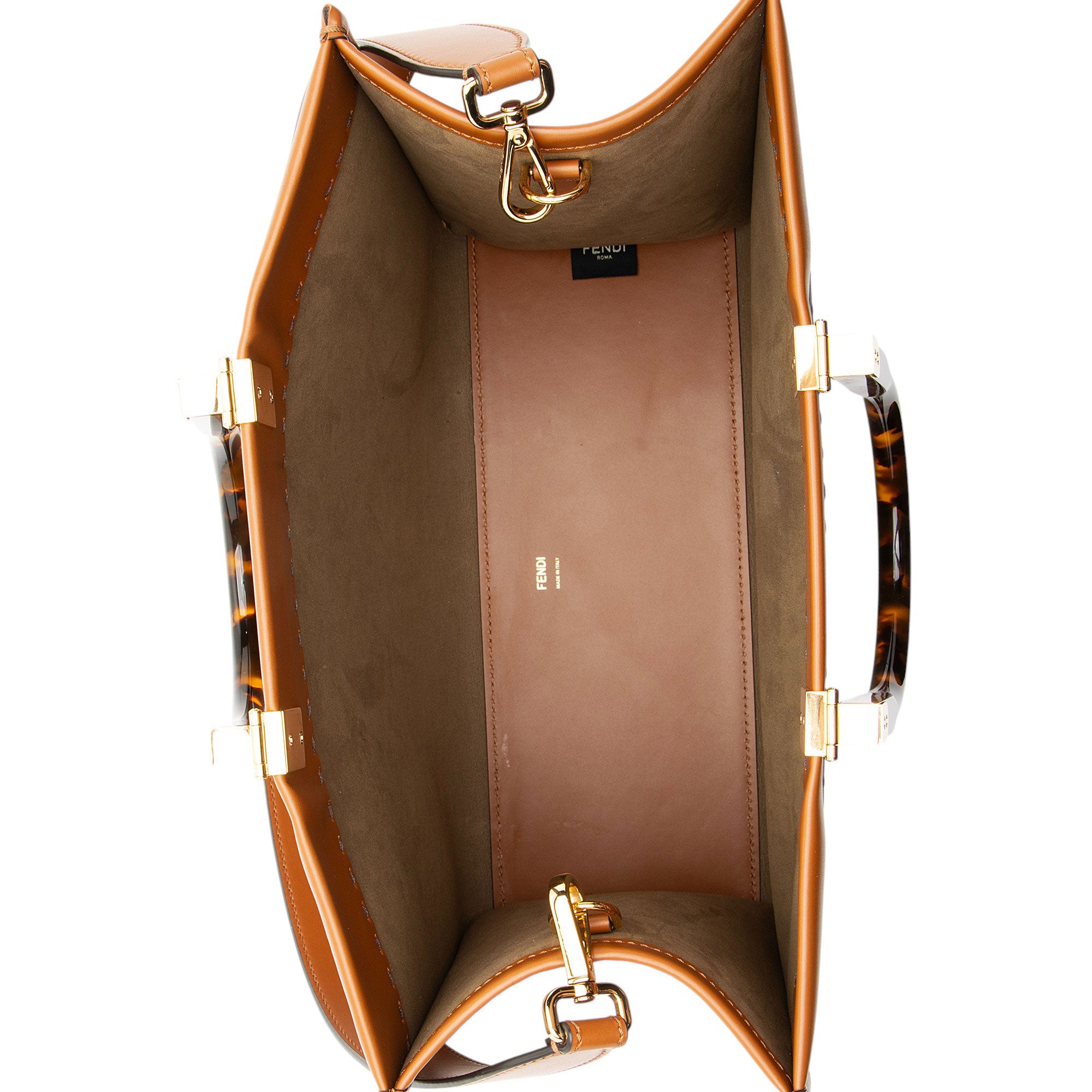 Fendi Leather Sunshine Medium Shopper Tote