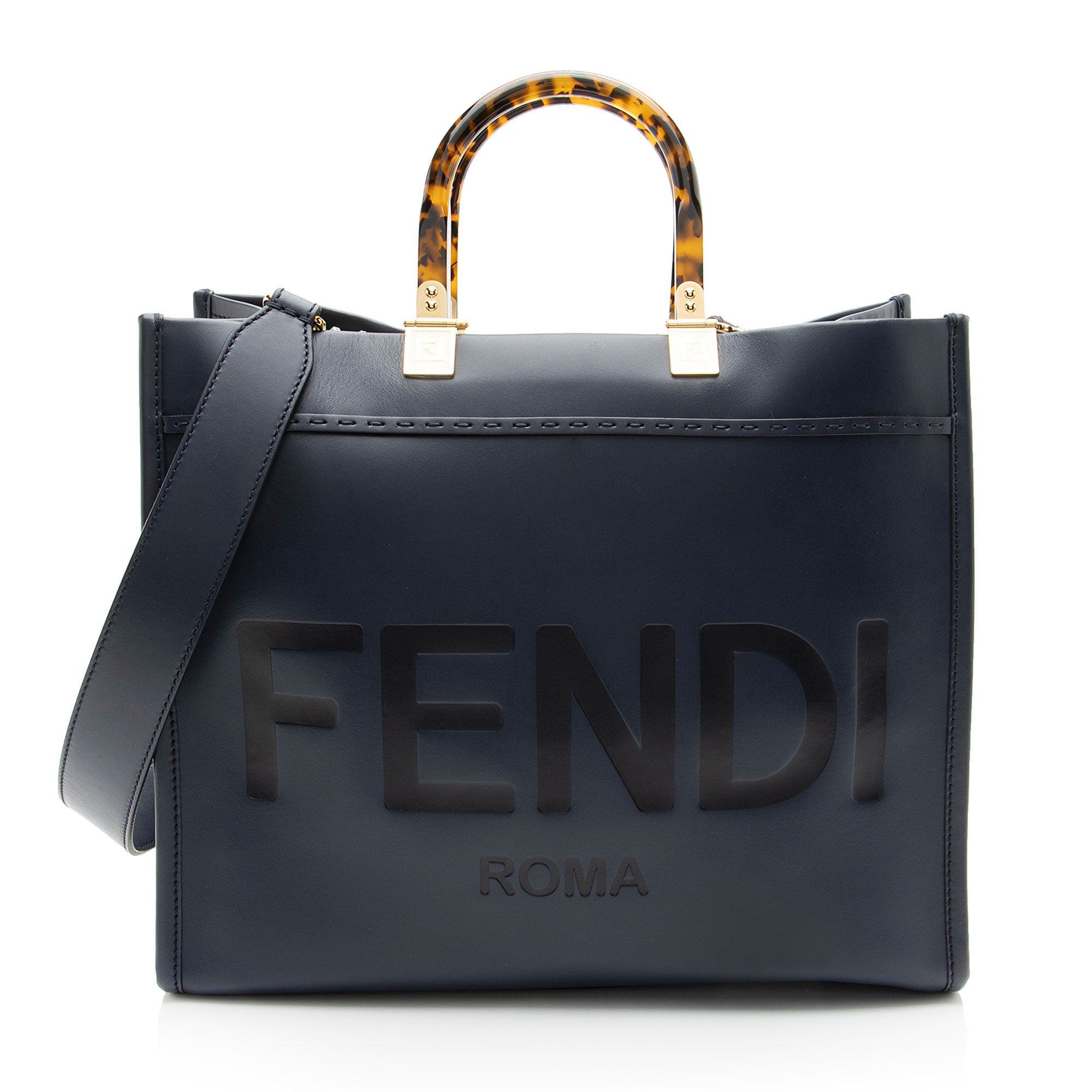 Fendi Leather Sunshine Medium Shopper Tote