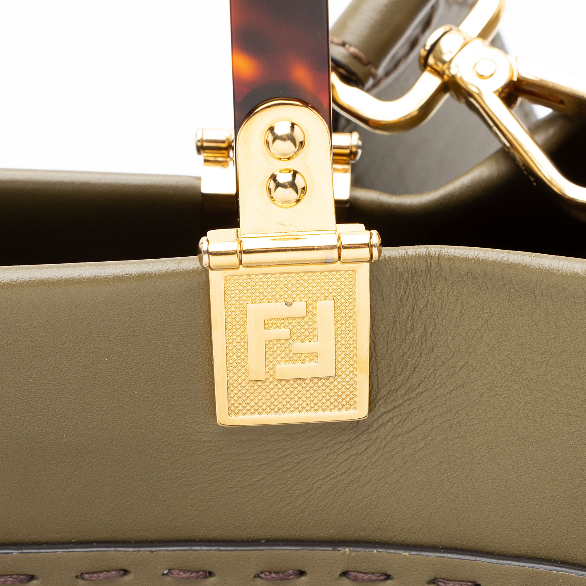 Fendi Leather Sunshine Medium Shopper Tote