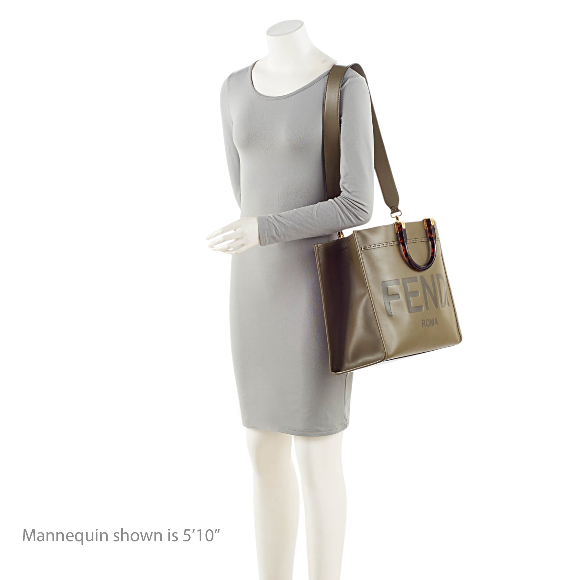 Fendi Leather Sunshine Medium Shopper Tote