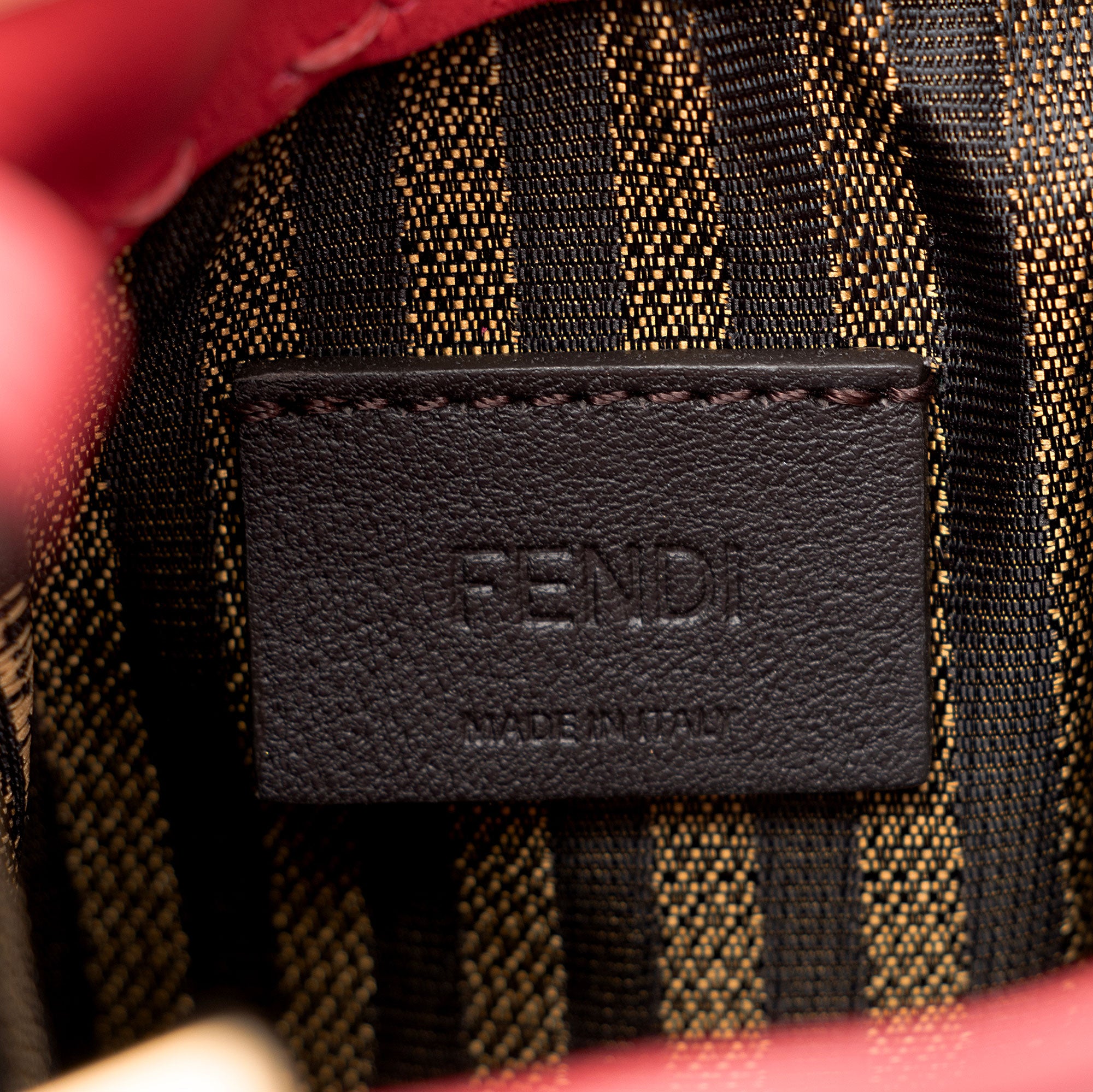 Fendi Leather Sunshine Mini Shopper Tote