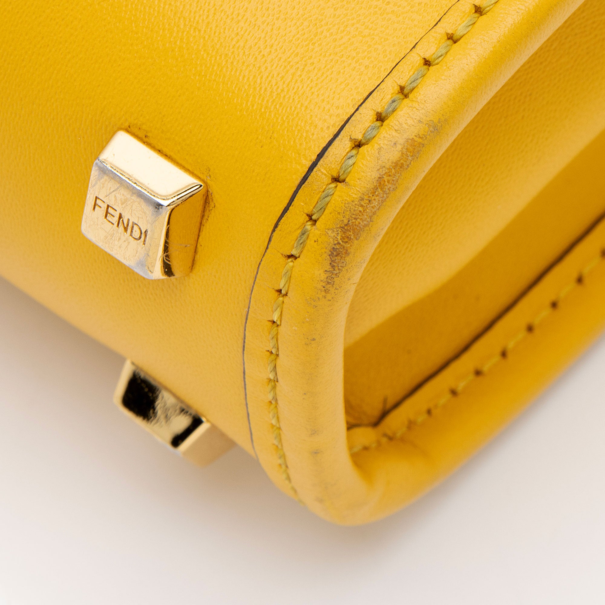 Fendi Leather Sunshine Mini Shopper Tote