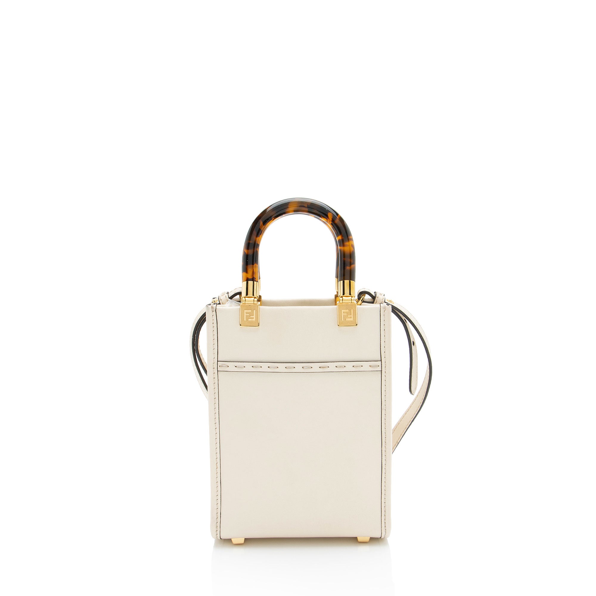 Fendi Leather Sunshine Mini Shopper Tote