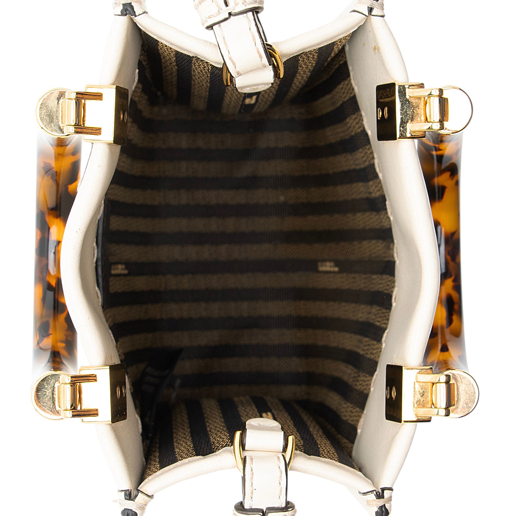 Fendi Leather Sunshine Mini Shopper Tote