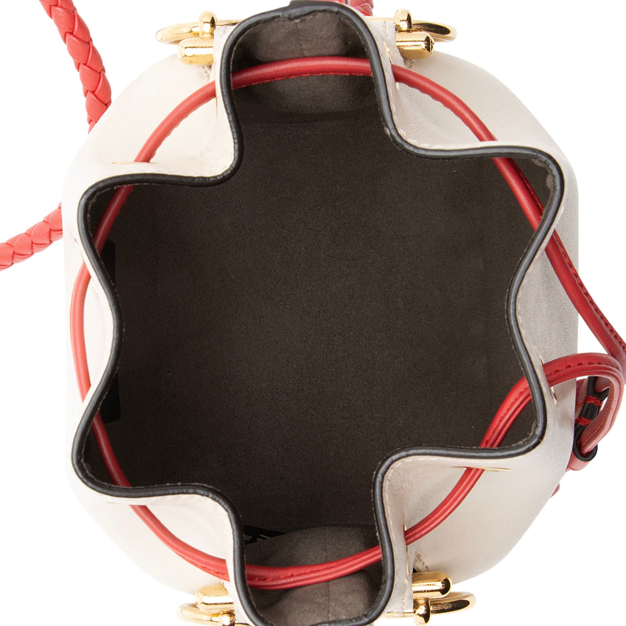 Fendi Leather Whipstitch Mon Tresor Mini Bucket Bag
