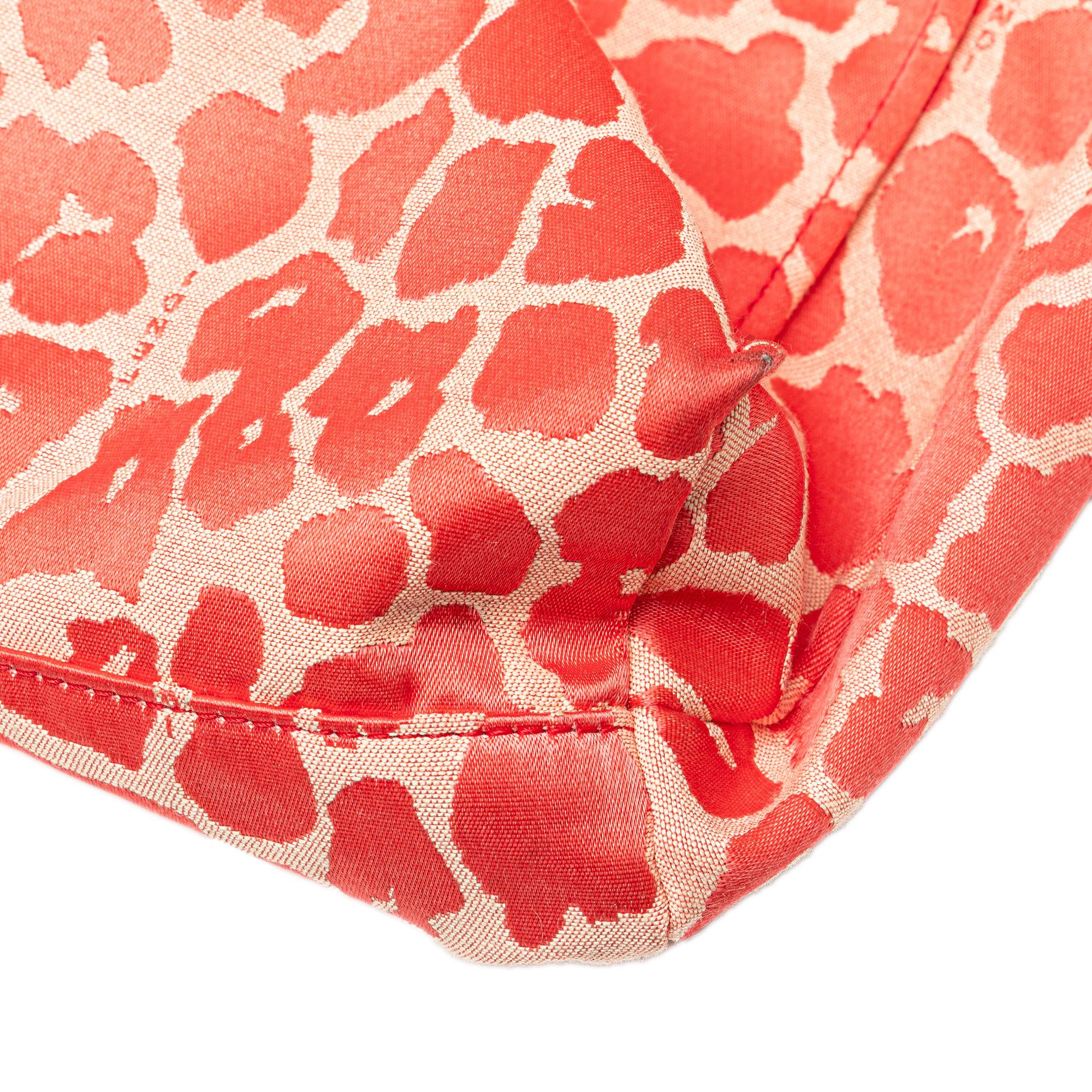 Fendi Leopard Print Canvas Shopper Tote