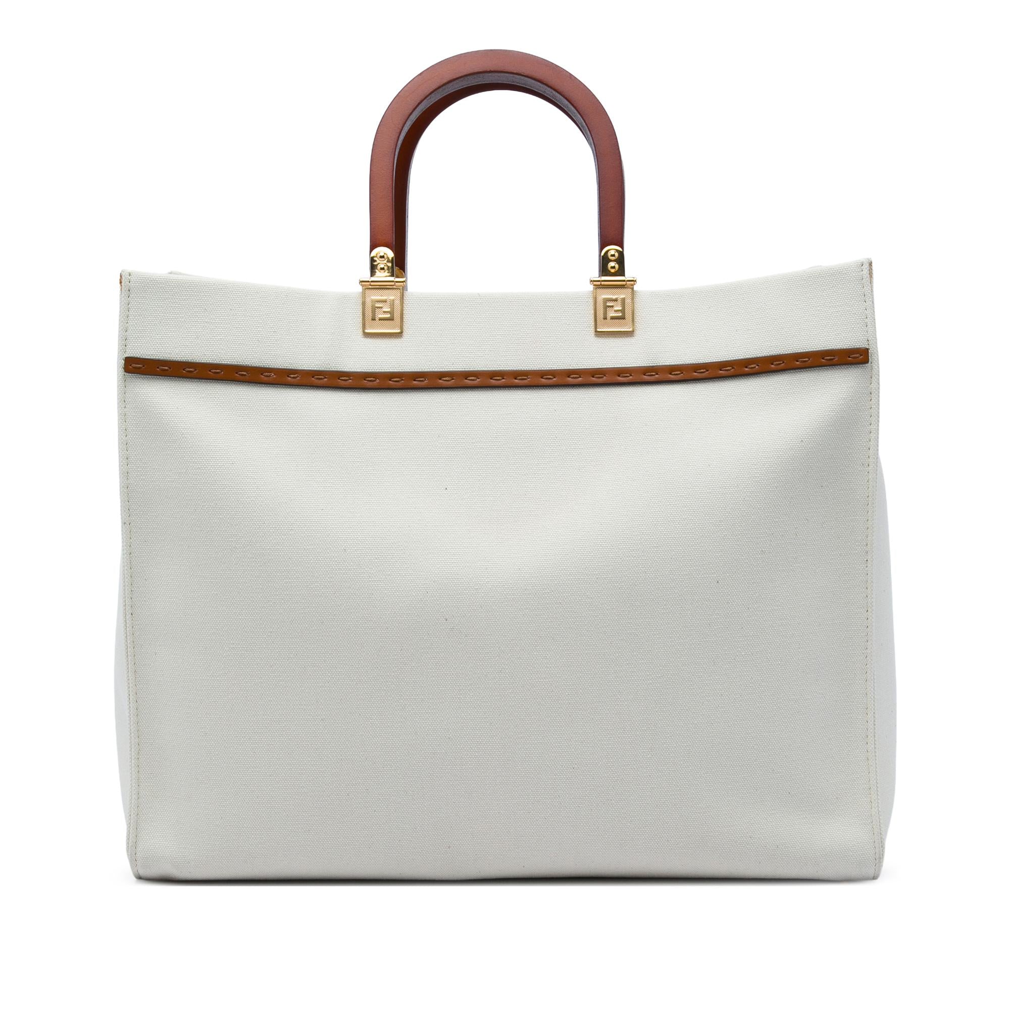 Fendi Medium Canvas Sunshine Shopper Tote