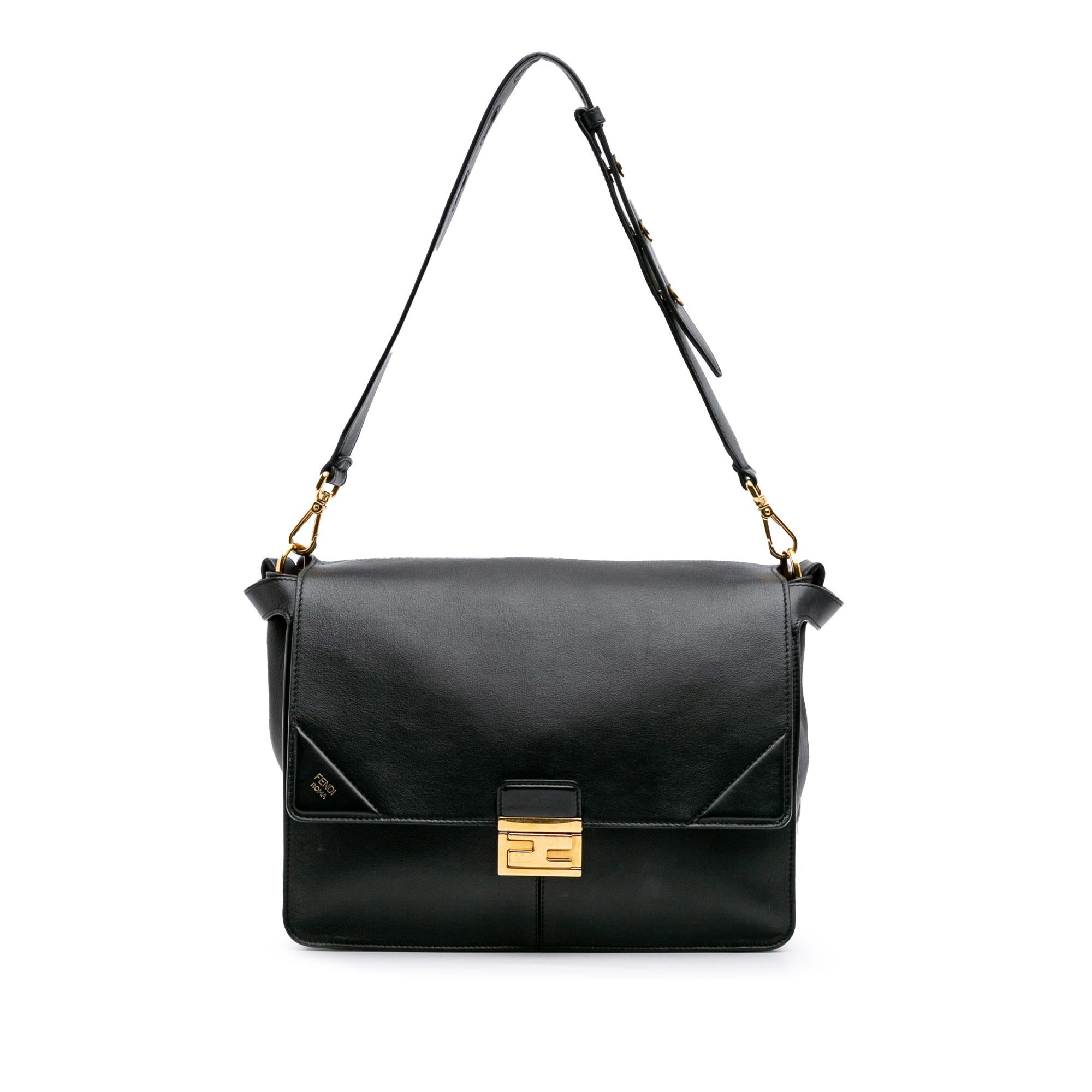 Fendi Medium Leather Kan U Shoulder Bag