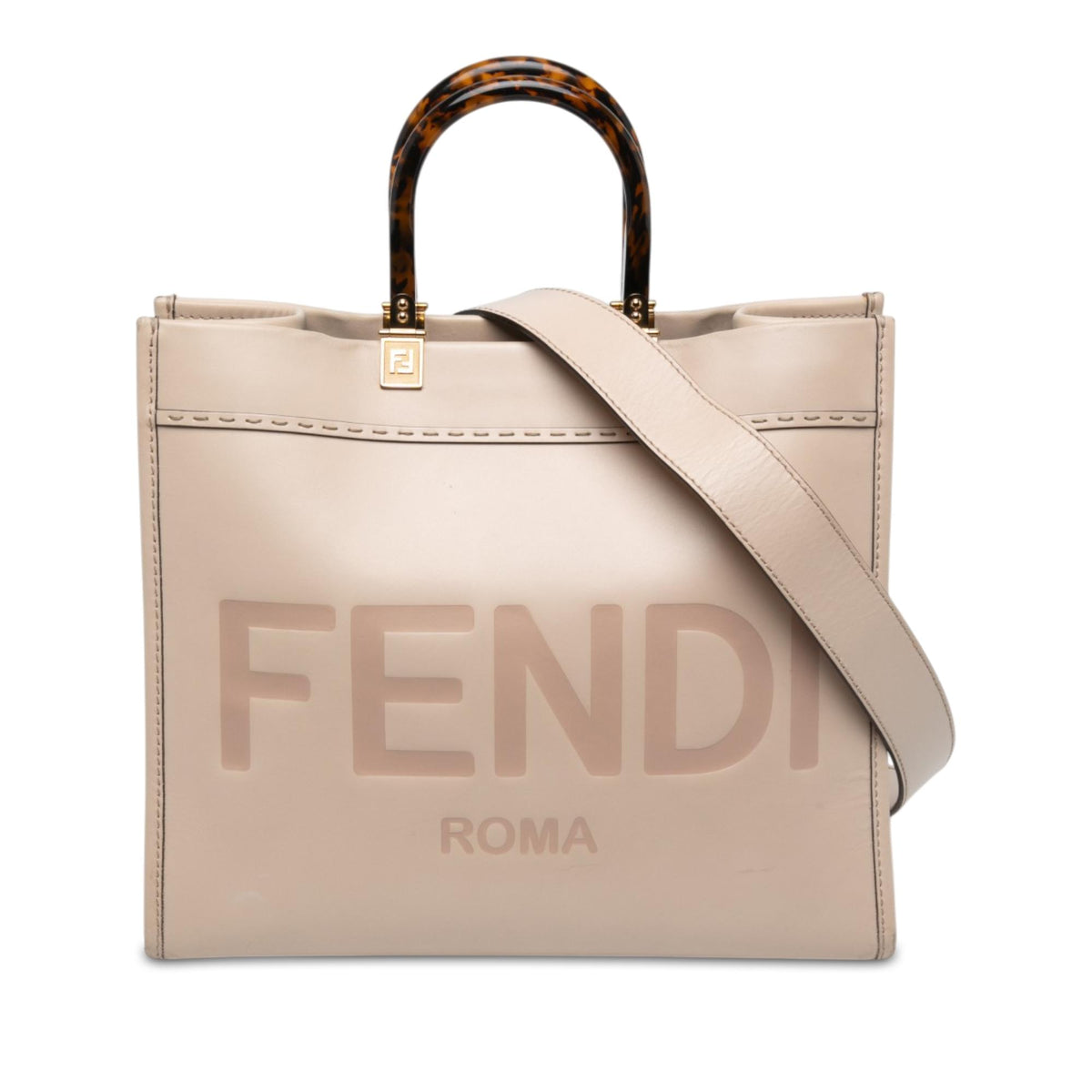 Fendi Medium Leather Sunshine Shopper Tote