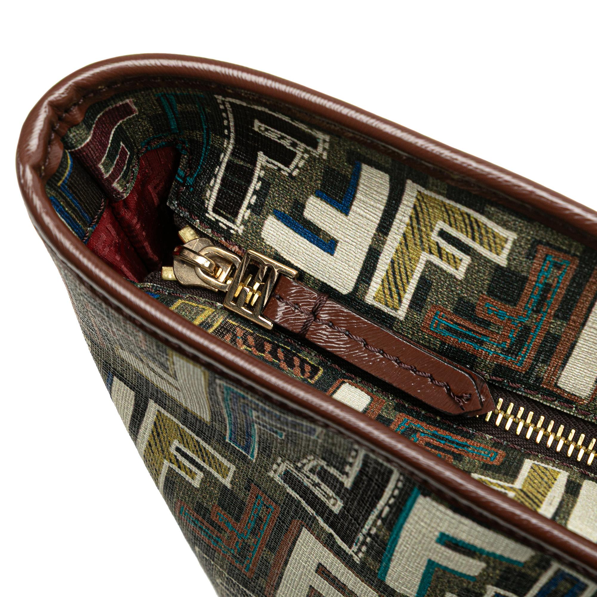Fendi Medium Multicolor Zucca Spalmati Roll Tote
