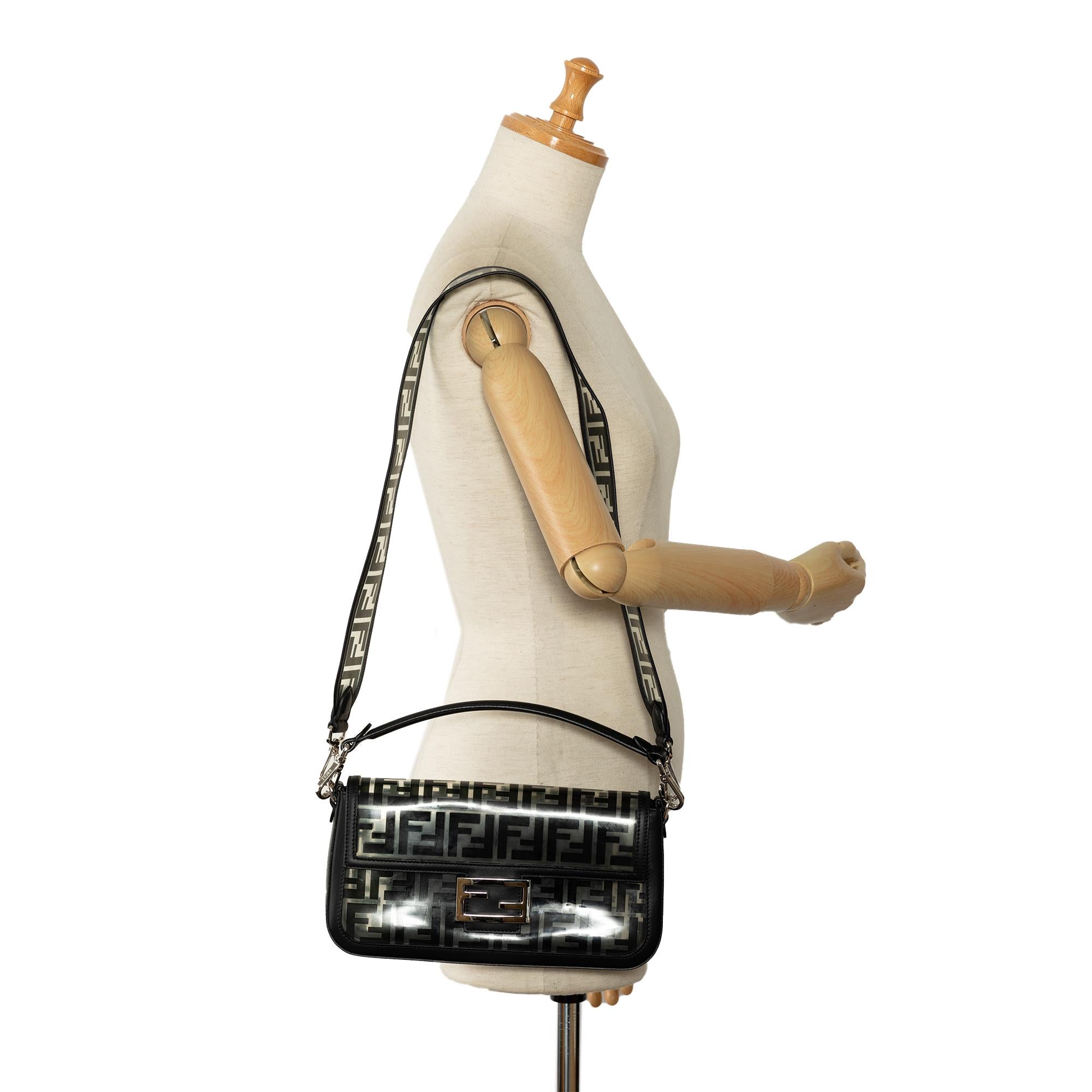 Fendi Medium Zucca PVC Baguette Satchel
