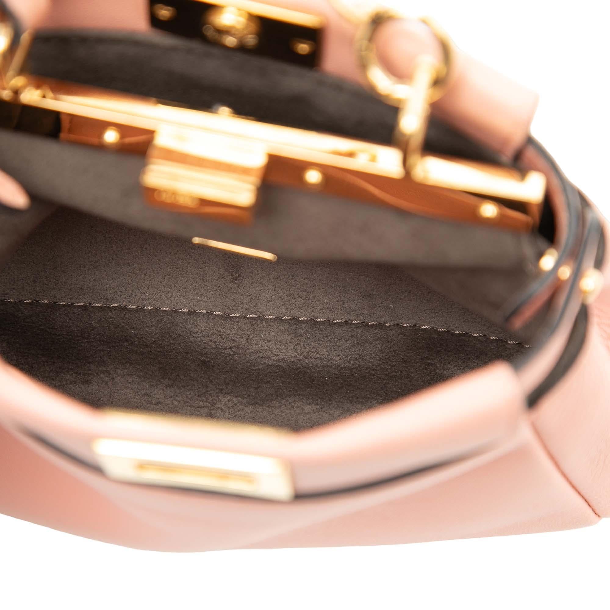 Fendi Micro Leather Peekaboo Satchel