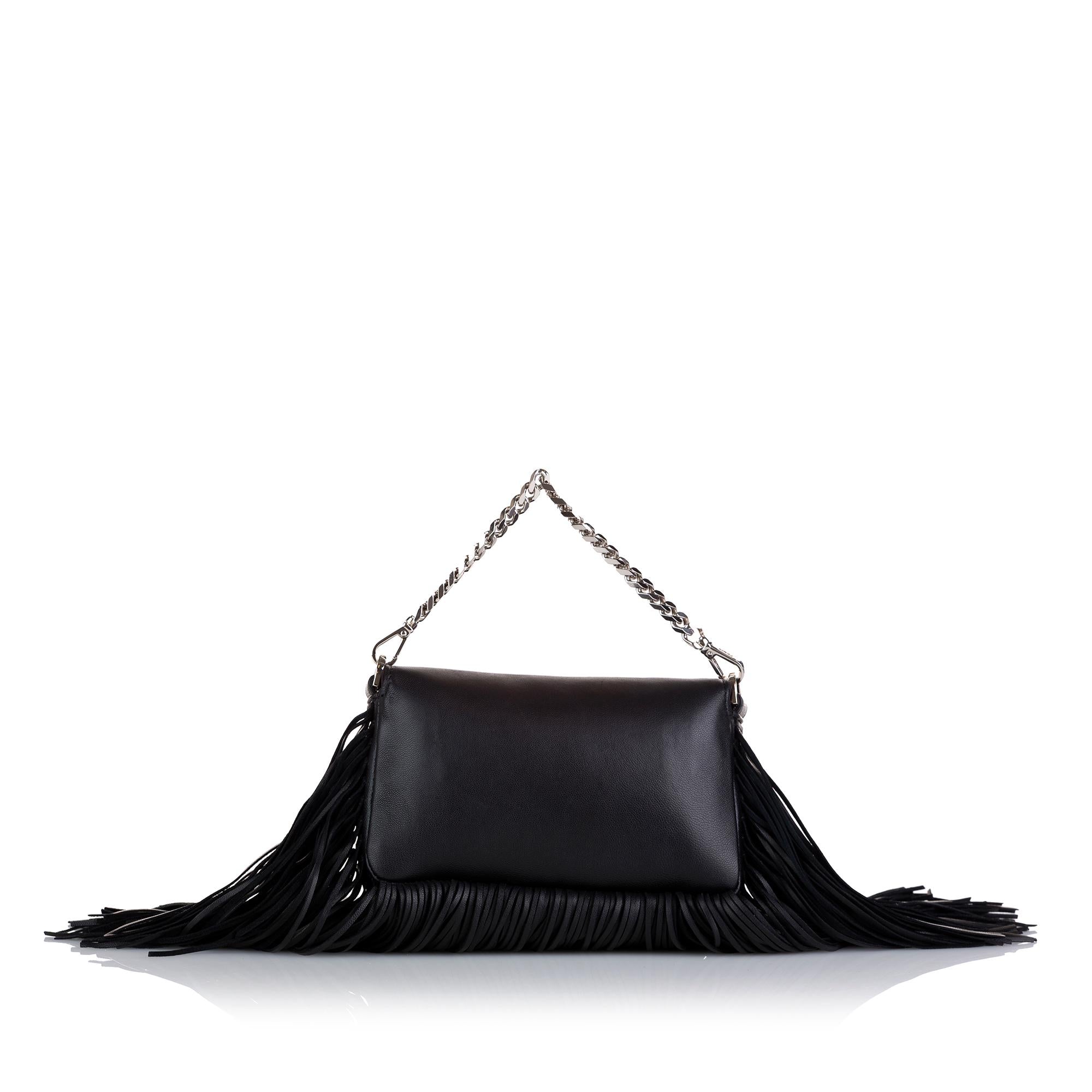 Fendi Micro Monster Fringe Baguette (SHG-iXWGzB)