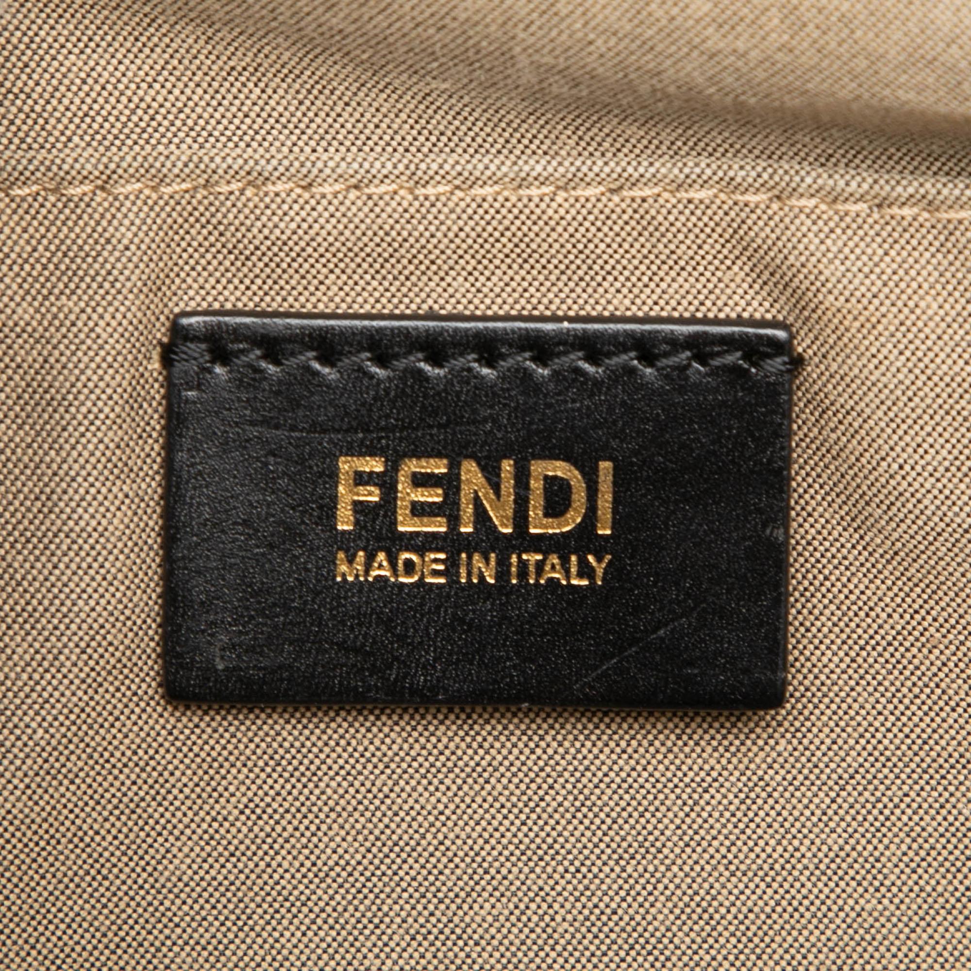Fendi Mini Canvas Colorblock Chameleon Satchel