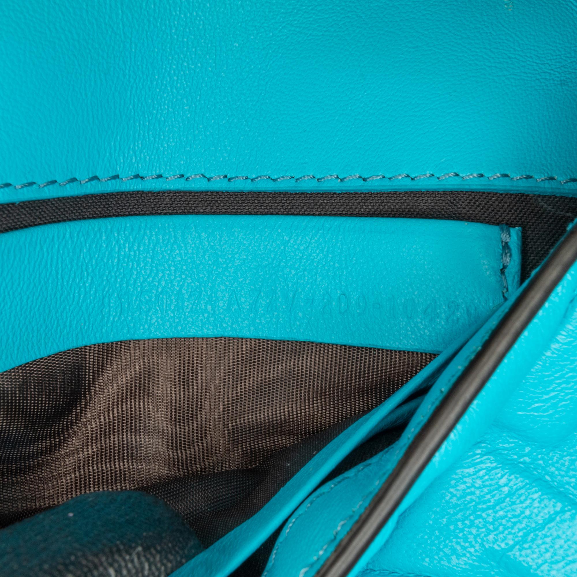 Fendi Mini Embossed Zucca Baguette Satchel