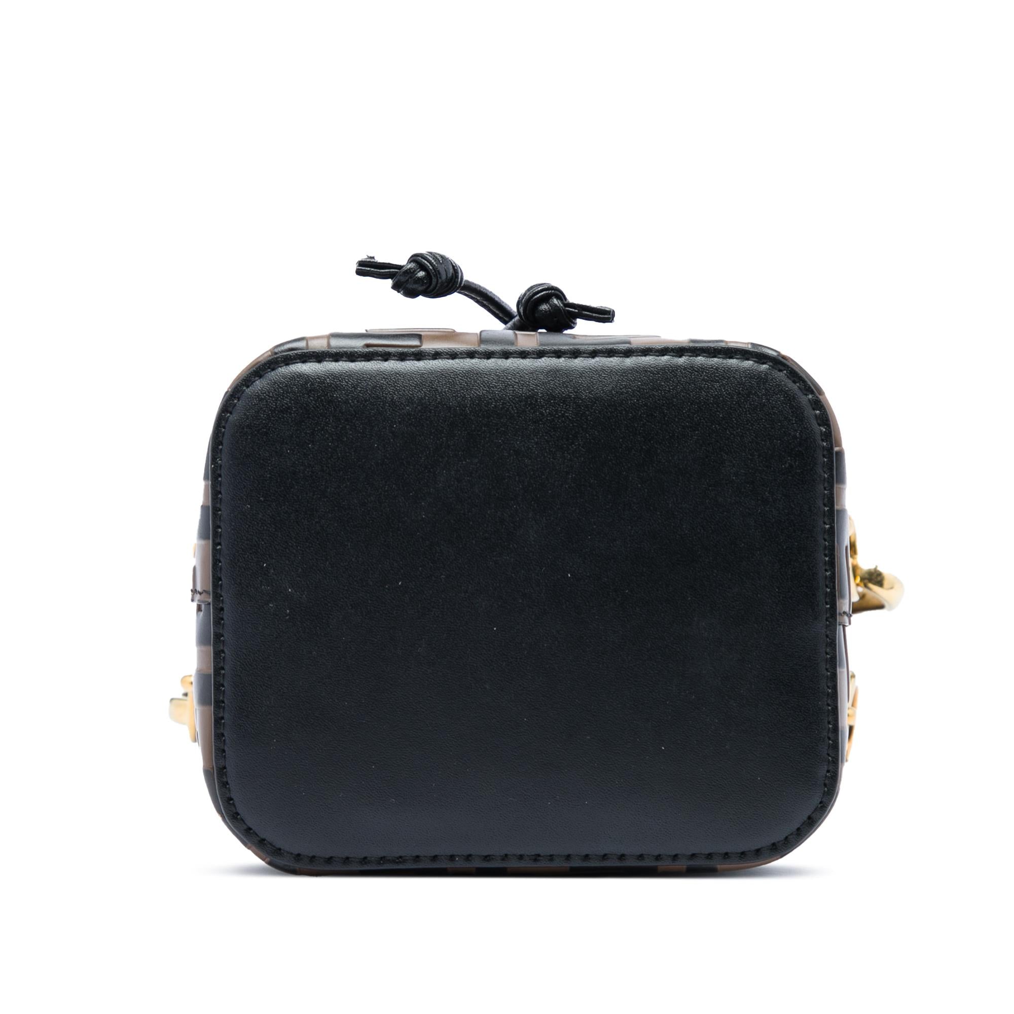 Fendi Mini FF 1974 Embossed Leather Mon Tresor Bucket Bag
