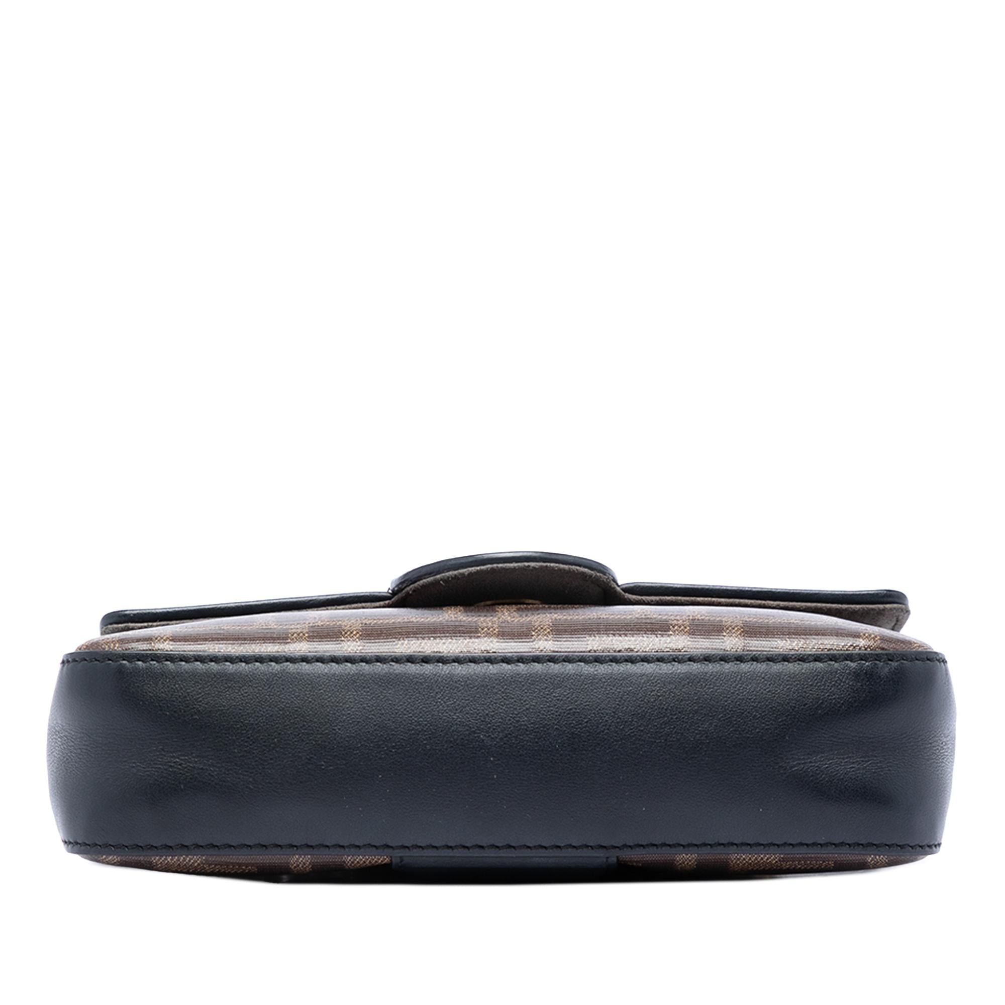 Fendi Mini FF 1974 Glazed Fabric Stamp Patch Crossbody