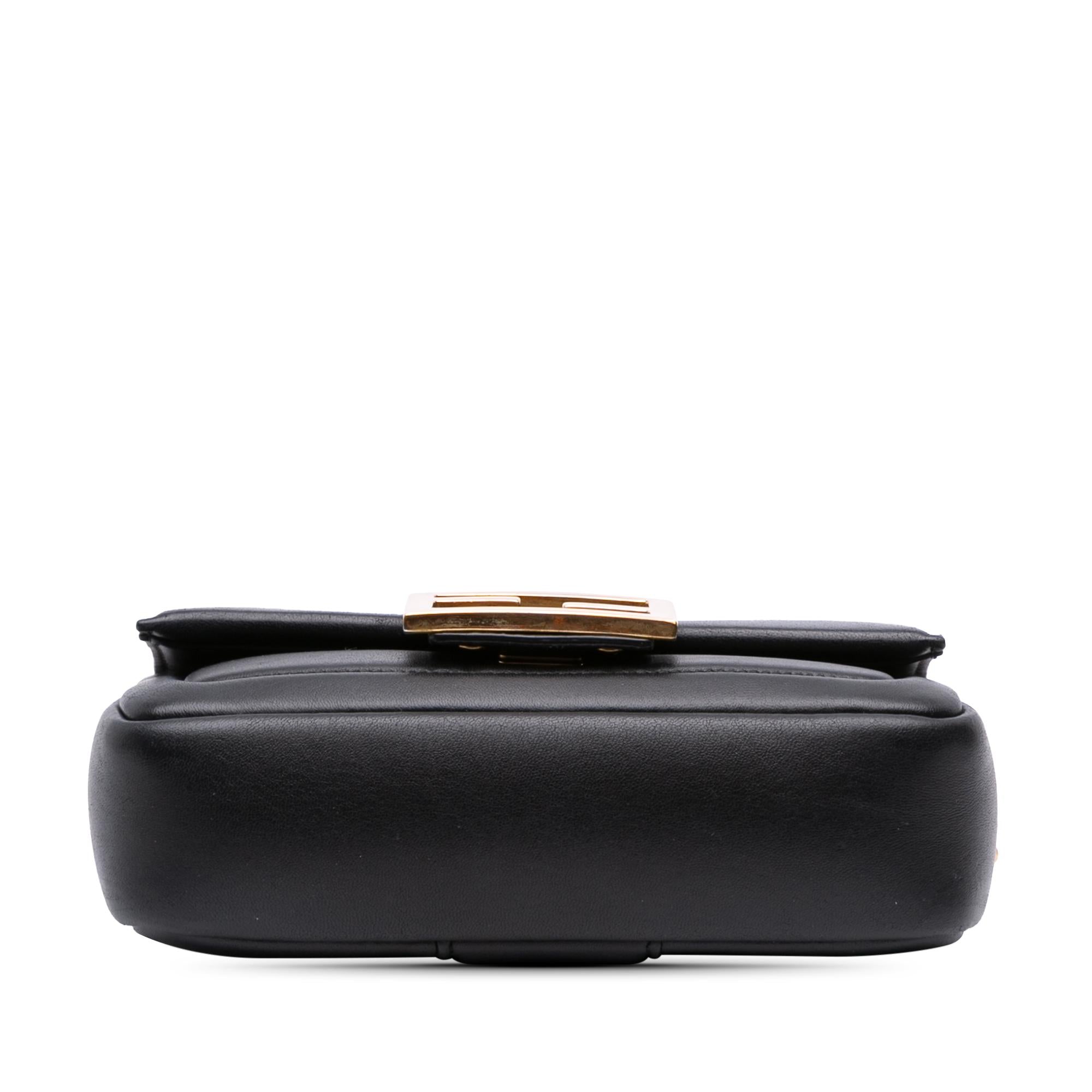 Fendi Mini Nappa Apolo Chain Baguette Shoulder Bag