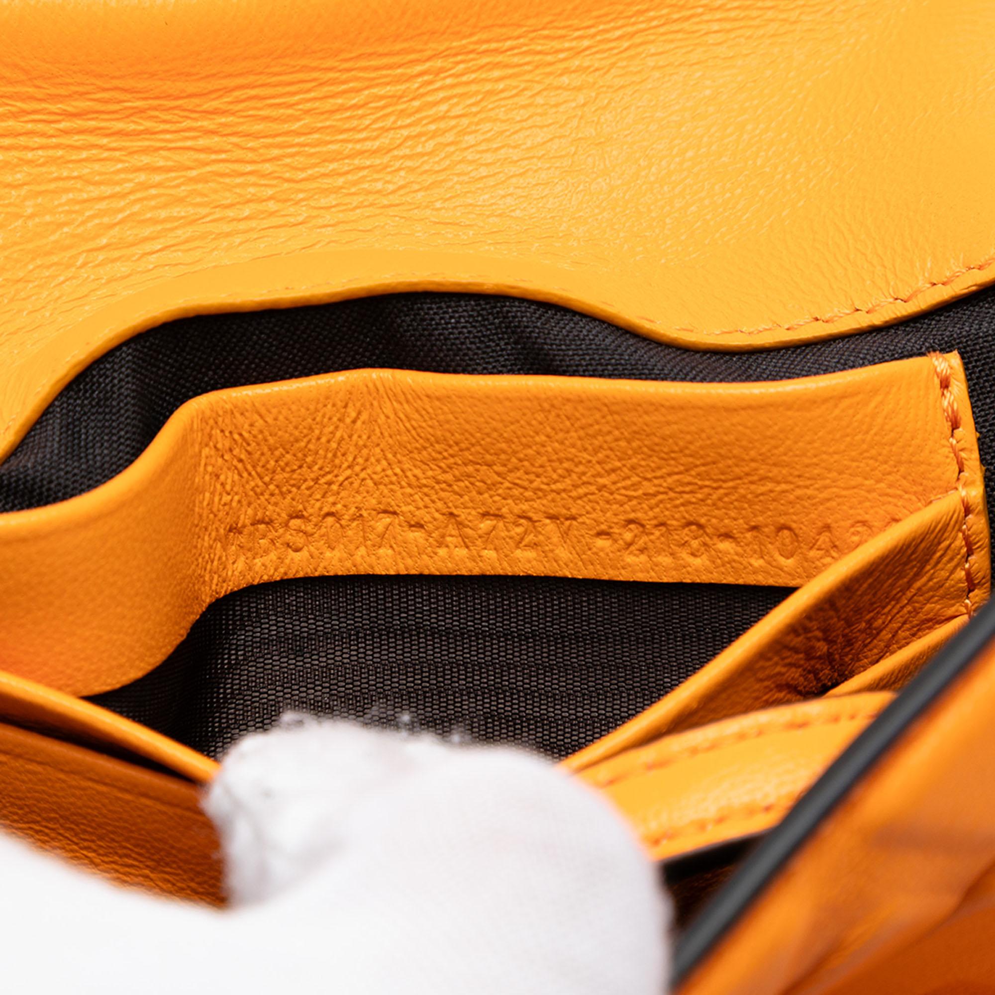 Fendi Mini Zucca Embossed Leather Baguette Satchel